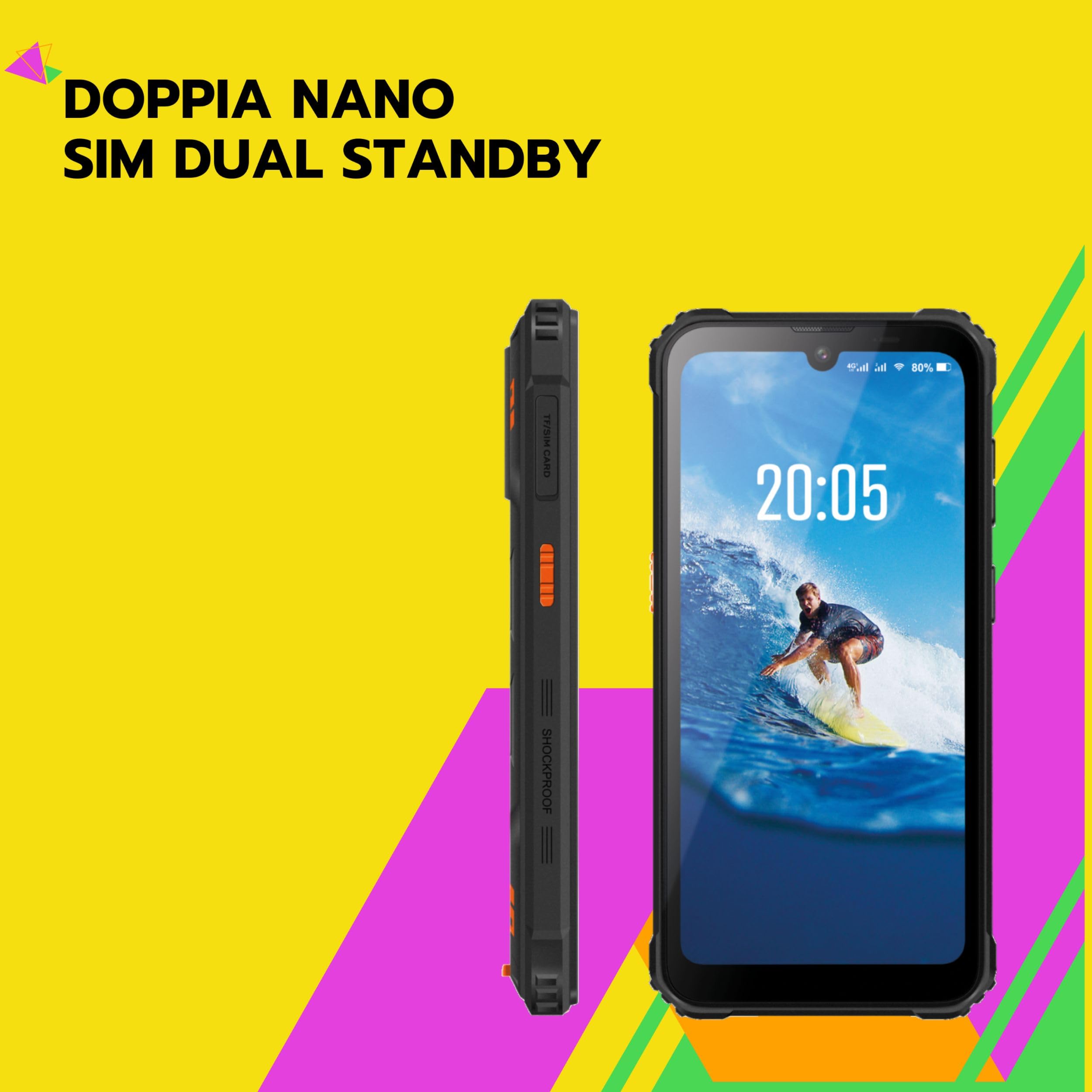 Smartphone Rugged 4G Android 13, Impermeabile IP68 e IP69X, Fotocamera 13MP | Telefono Indistruttibile con Display 6.1"" HD, NFC, Batteria 6580mAh e Power Bank Integrato, – Sicuro Smart STS602 SAIET