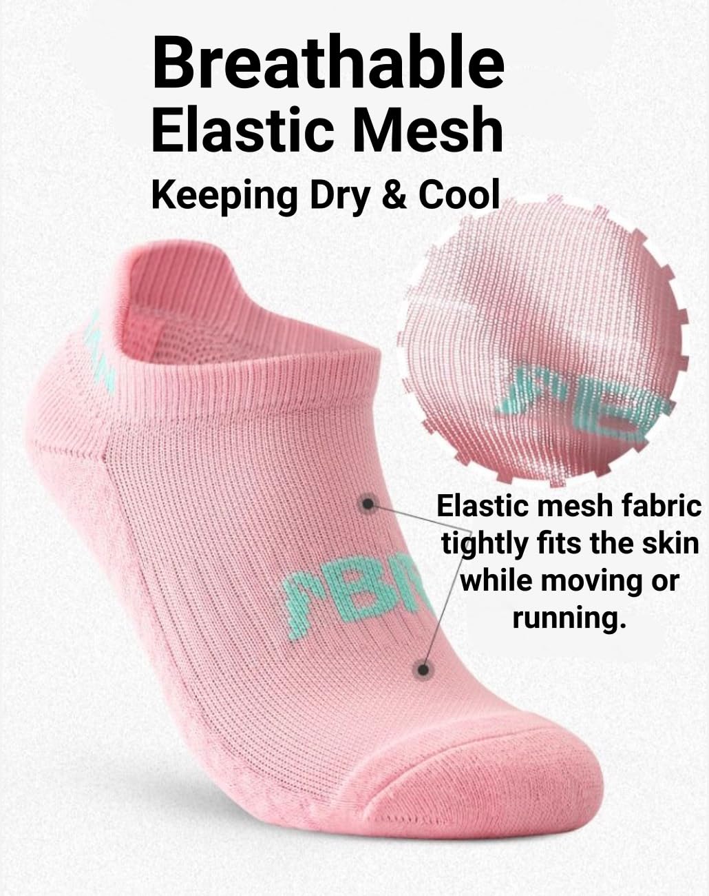 Calcetines deportivos de alto rendimiento con lengüeta en el talón para mujer, corte bajo (5 pares), talla de zapato: 5-10