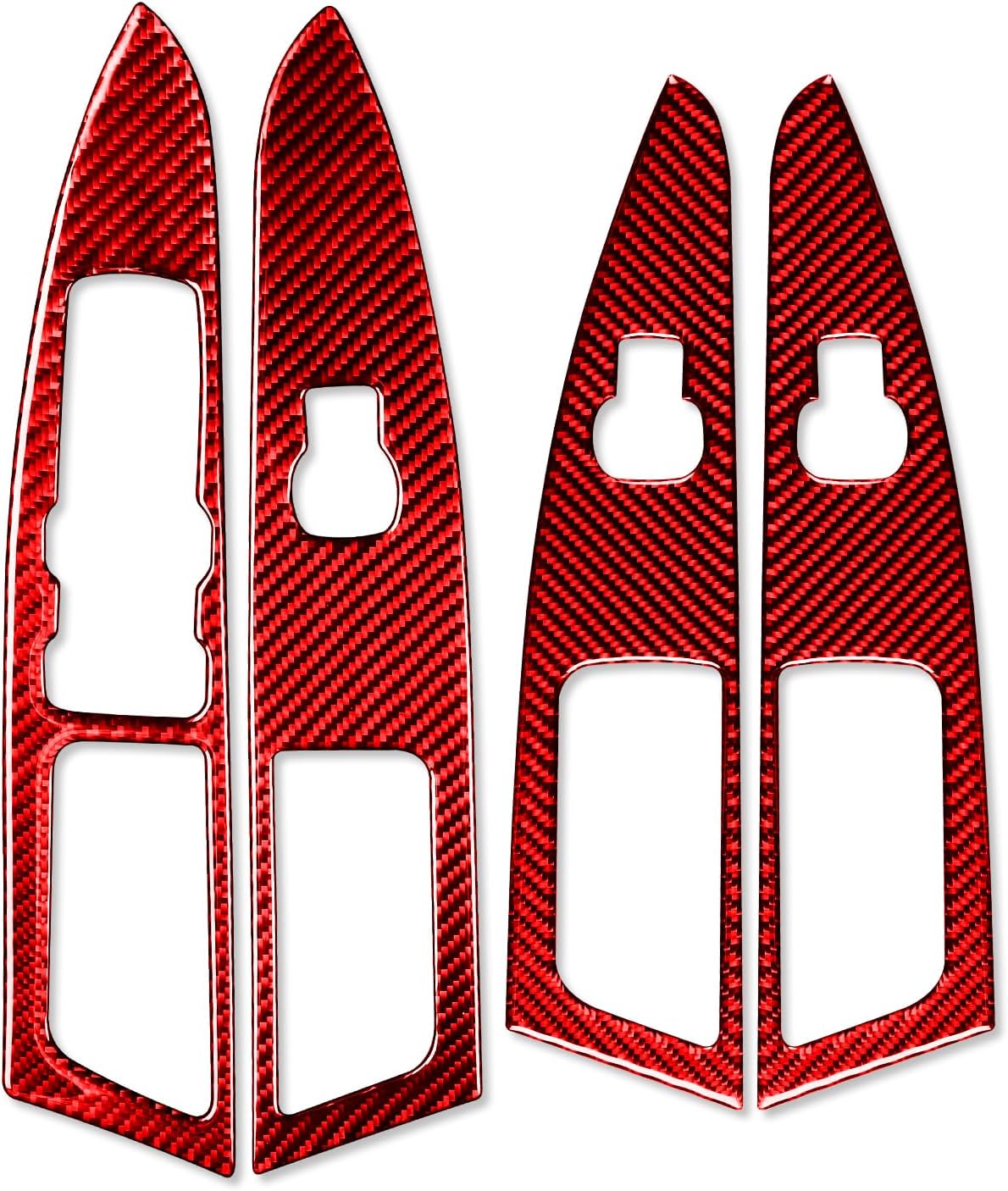 Real Bright Soft Carbon Fiber Car Center Console Cup Holder Panel Surround Frame Trim ​​Sticker Compatible with Ford Mondeo/Fusion 2013 2014 2015 2016 Auto Interior Accessories Black-Type A