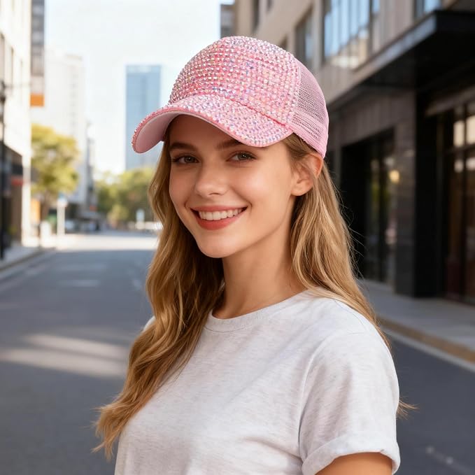 Visor Canvas con Strass para Mujer Ajustable miniatura 4