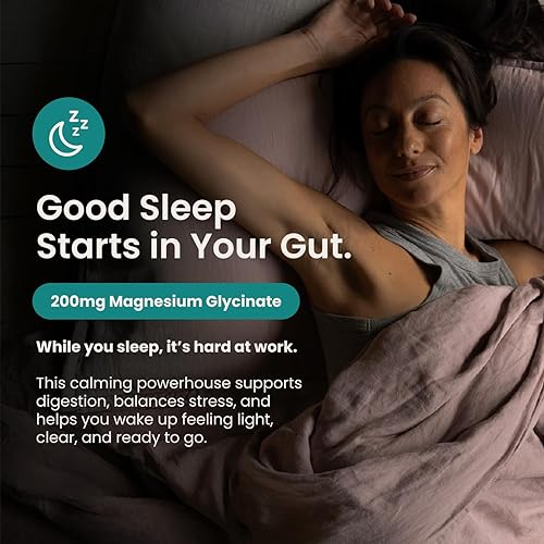 Miniatura 5 de Polvo de fibra prebiótica nocturna con enzimas digestivas y glicinato de magnesio para dormir, paquete de 7 unidades de viaje para llevar,