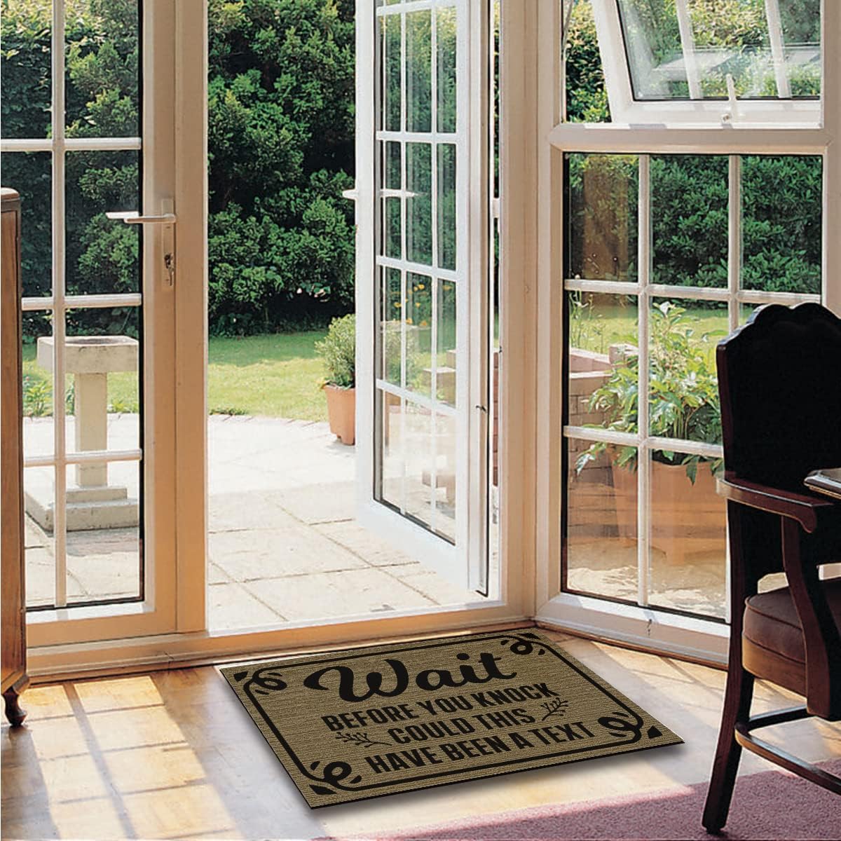 Wait Before You Knock Could This Have Been a Text Low Profile Door Mat for Front Door Inside Door Mats for Home Entrance, Inside Front Door Mat Indoor Doormat 30"X18"