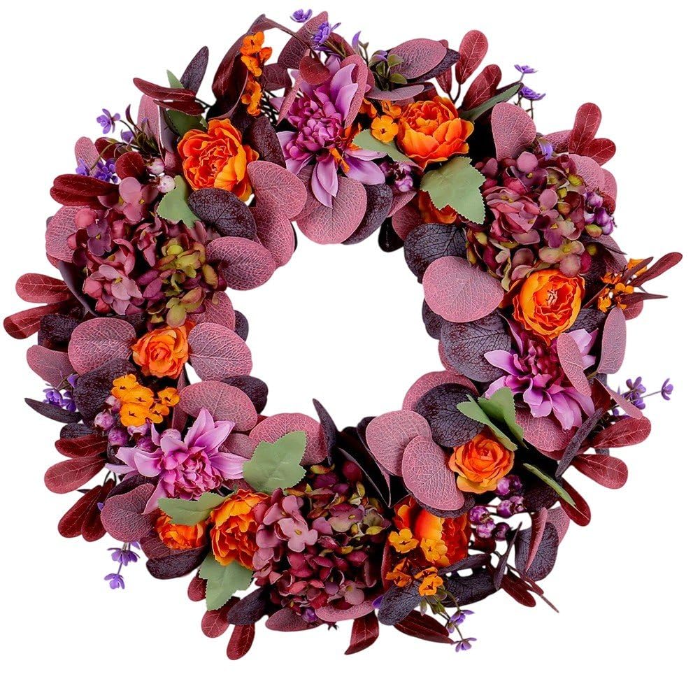 Couronne d'automne de 45 cm : la solution idéale pour un porche chaleureux