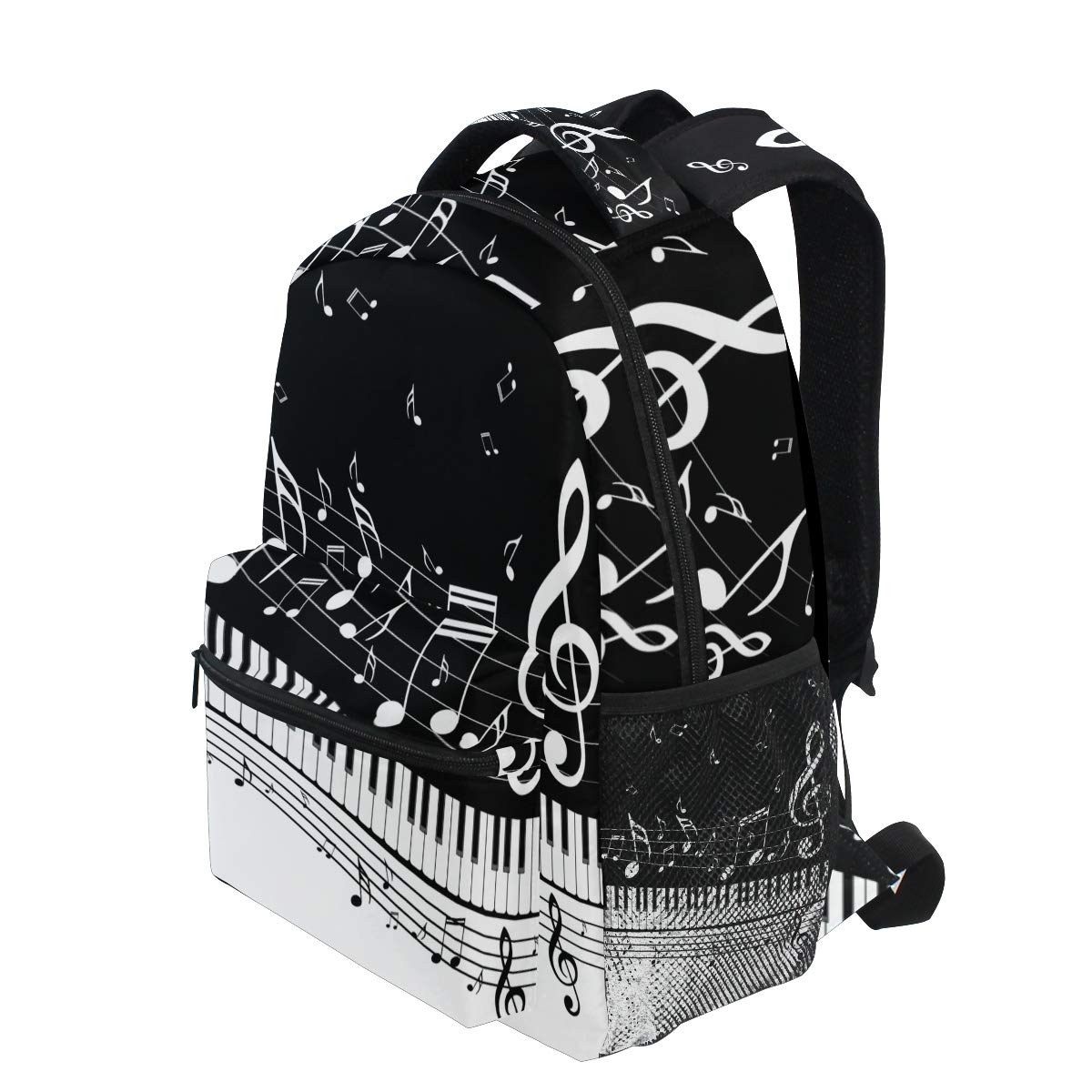 Rucksack, abstrakte Musik, Klaviernote, multifunktional, Tagesrucksack für Männer, Frauen, Jungen, Mädchen, Reisen, Wandern, Camping, Schule, Büchertasche