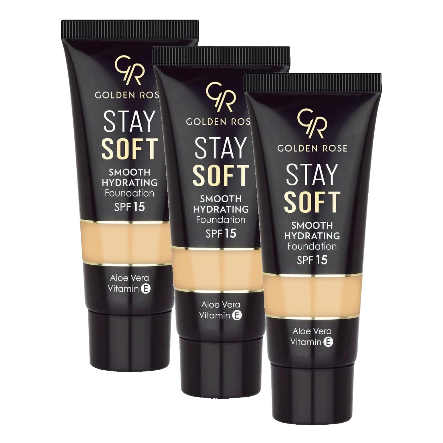 Golden Rose Stay Soft Smooth Hydrating Foundation No:203 - Nemlendirici Fondöten (3 paketi)