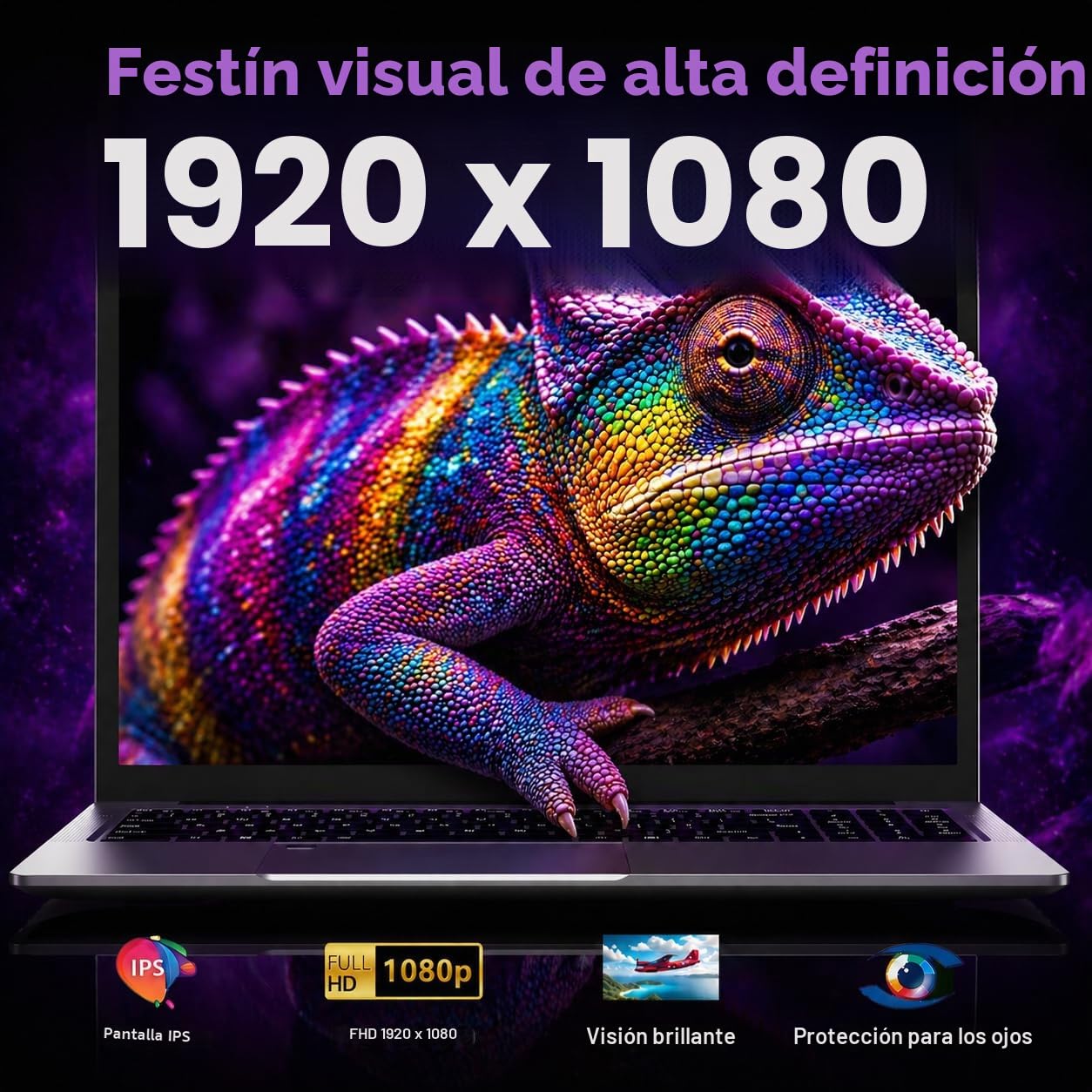FUNYET Gaming Ordenador Portátil R7 5825U (hasta 4,5 GHz) Laptop 16 Pulgadas RAM 16 GB SSD 1 TB Teclado Retroiluminado Win11 Notebook, 4500 mAh, WiFi 6, HDMI, USB 3.2, BT 5.2, Huellas Digitales