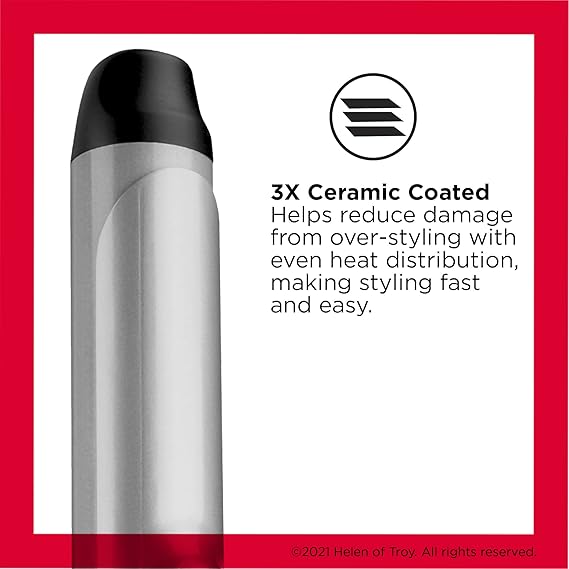 Revlon Perfect Heat Triple Ceramic Curling Iron | For Silky Smooth Loose Curls (1-1/2 in)
