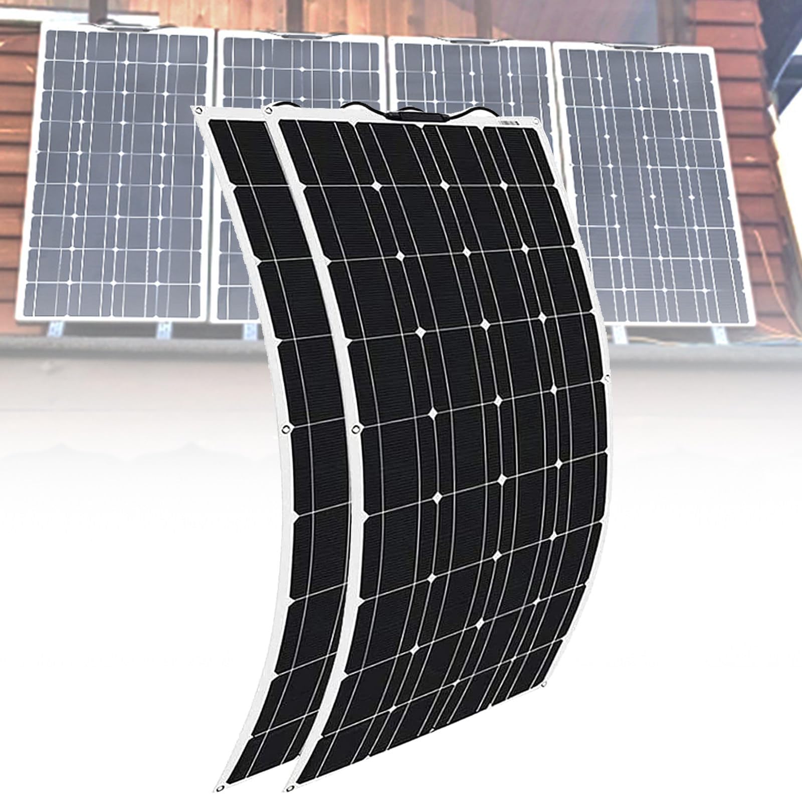 Panneau Solaire De Charge Hors RéSeau 400 W Avec ContrôLeur 30 A/40 A, Panneau Solaire Flexible Pliable, Panneau PhotovoltaïQue Portable Pour Camping-Car, Pour Production D'éNergie ExtéRieure,30A