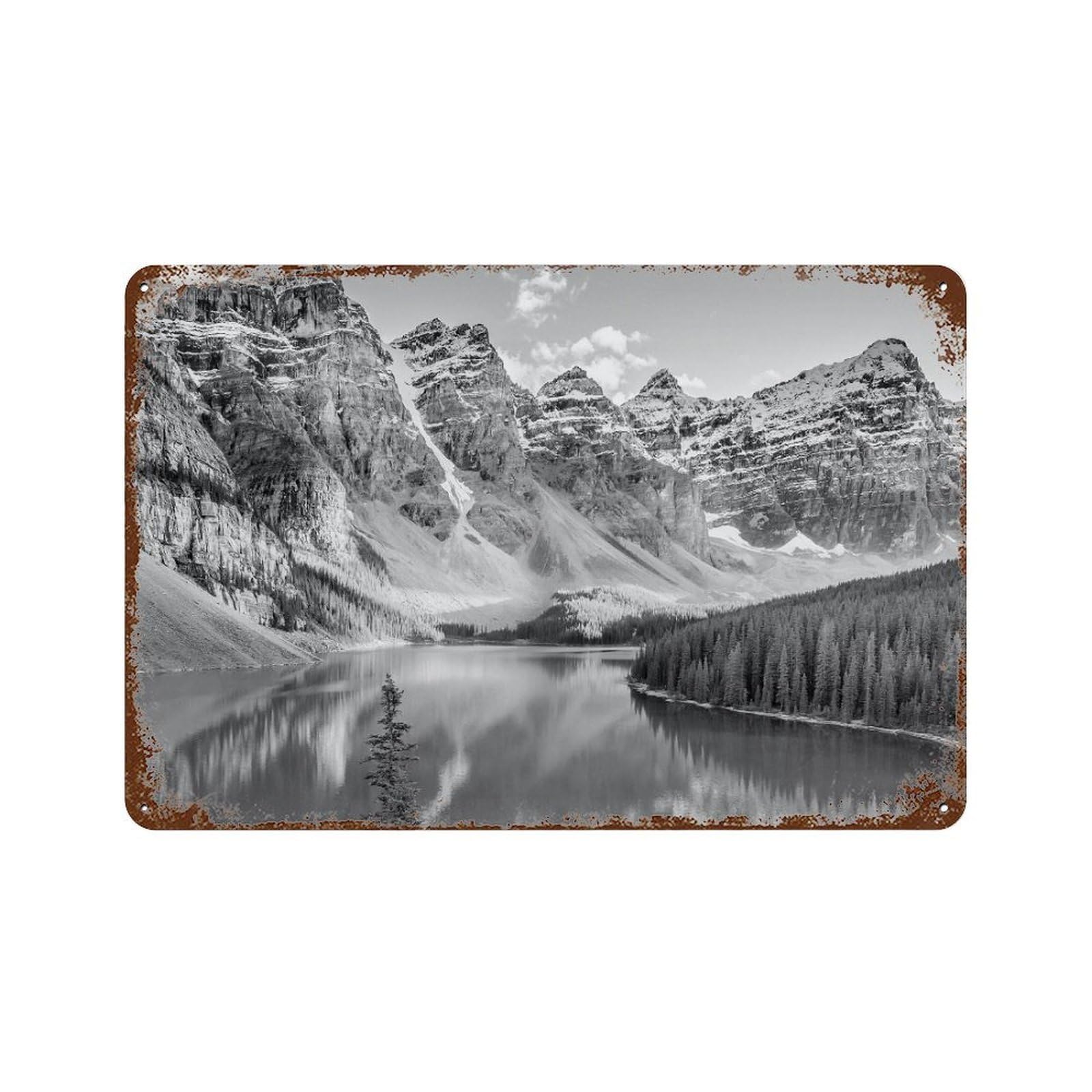 xiaoxiaoshen Black And White Canada Photo Decor Toronto Vancouver Wall Decor Art Metal Tin Poster Modern Home Decor Art Home Bar Shop Decorations Vintage Sign 20x30cm