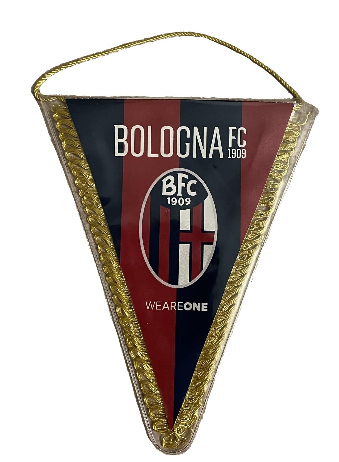 Gagliardetto BOLOGNA UFFICIALE misura GRANDE cm. 30 x 36 Triangolare GAGBO30X36