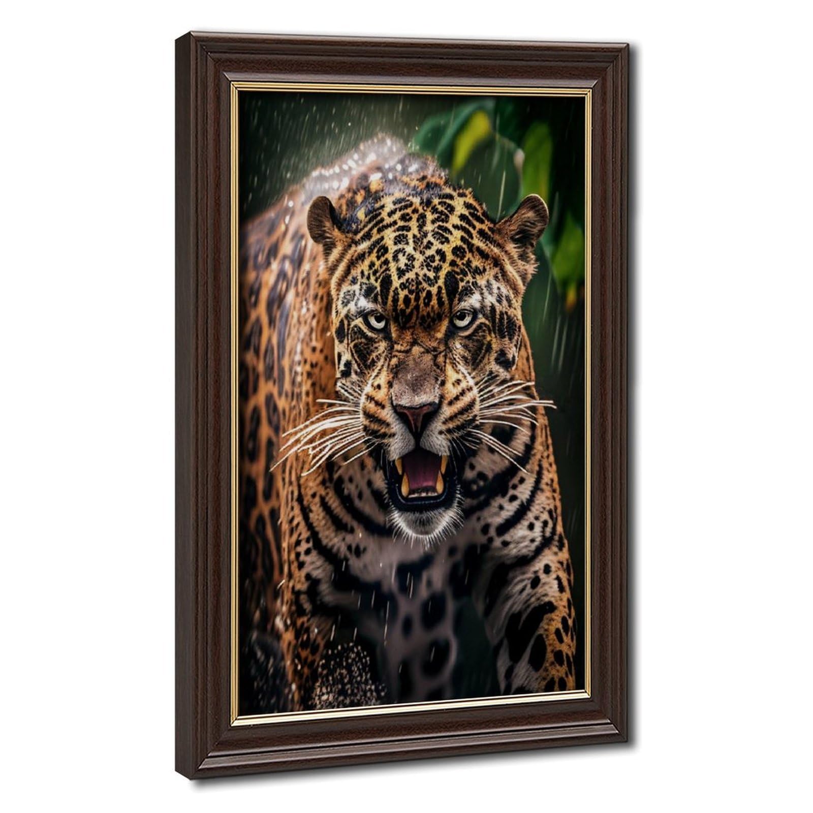 Bareronor Majestic Jaguar Canvas Poster for Dorm Room Decor Gift
