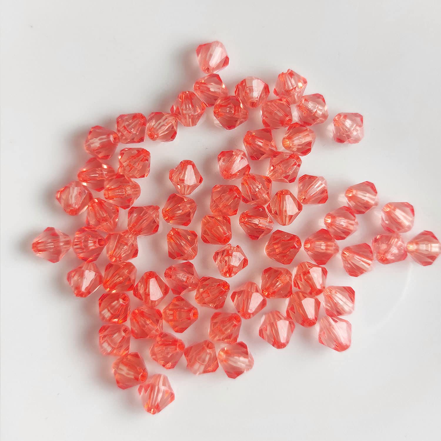 Perline bicono sfaccettate da 6 mm in acrilico misto