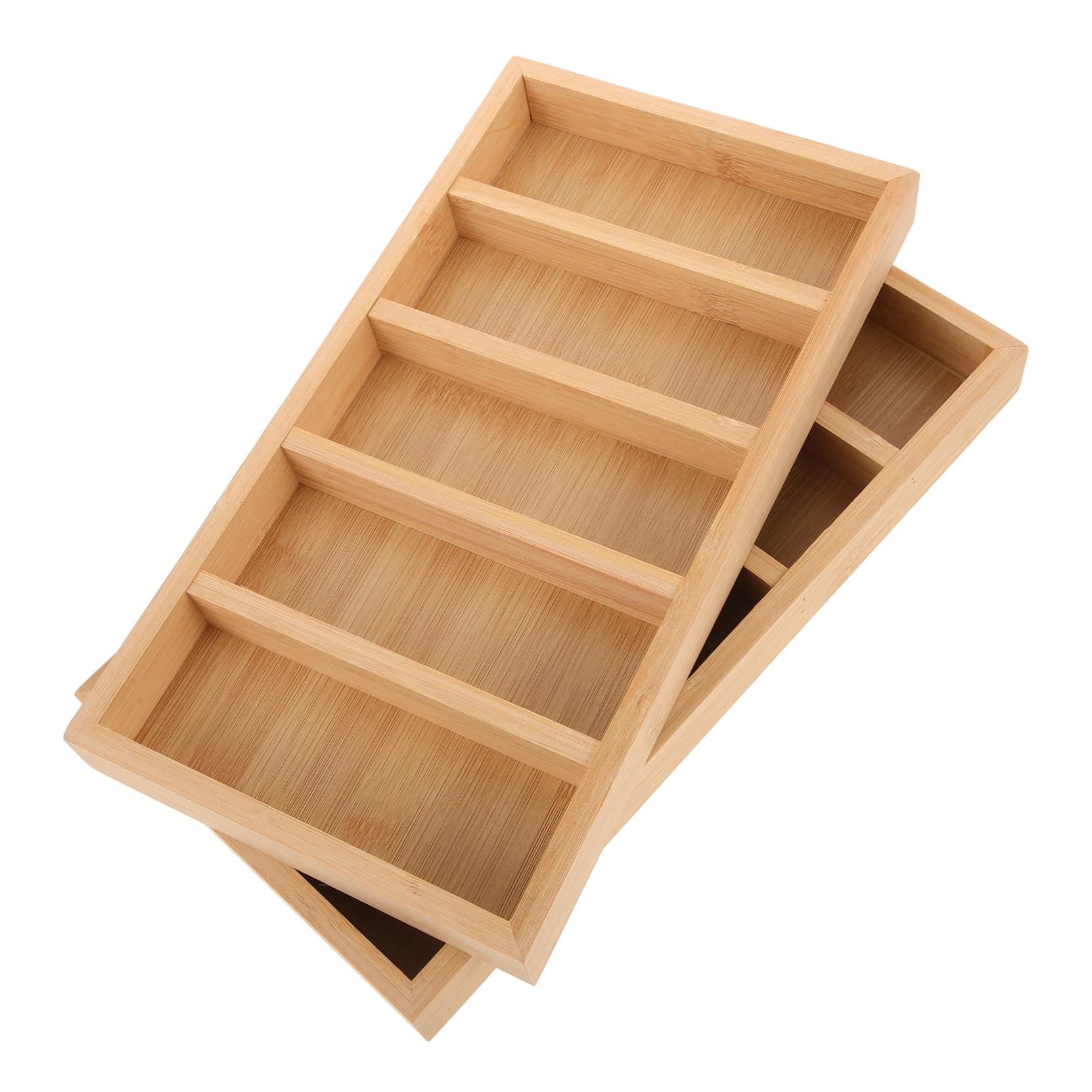 Ipetboom Organizador de Gafas de 2 Piezas 5 Compartimentos de Madera | Bandeja Khaki para Exhibición y Selección, Vitrina para Gafas de Sol en Tienda, Fiesta Verano