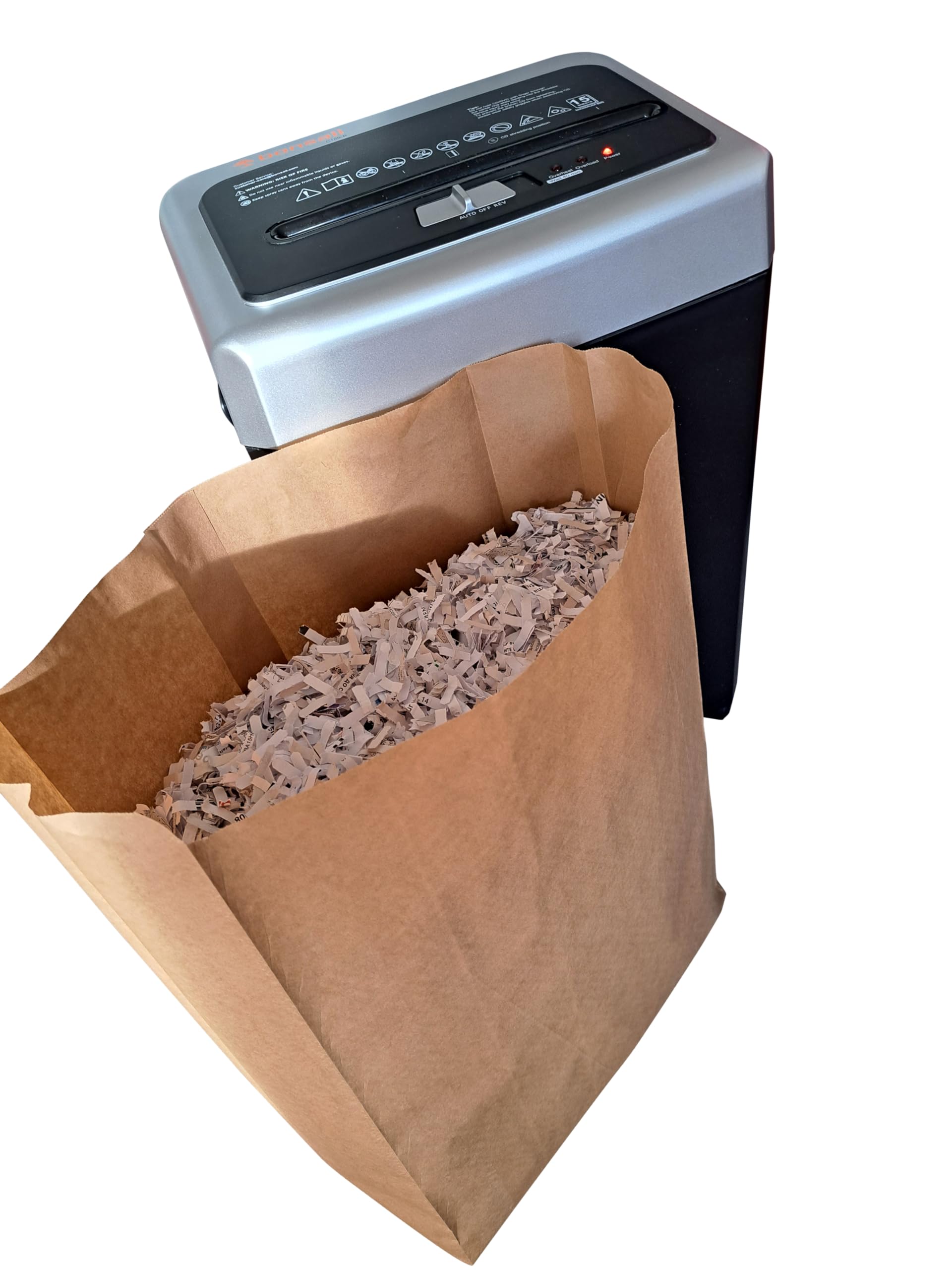 3 x PAPER BAGS for SHREDDED PAPER - 25 Litre with SELF SEAL strip to collect CONFIDENTIAL Paper Waste. STRONG, SECURE and Practical - for use with your shredding machine.