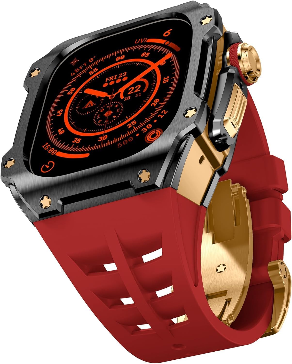 Kit de modification 49mm en caoutchouc agate pour sublimer l'Apple Watch Ultra 2