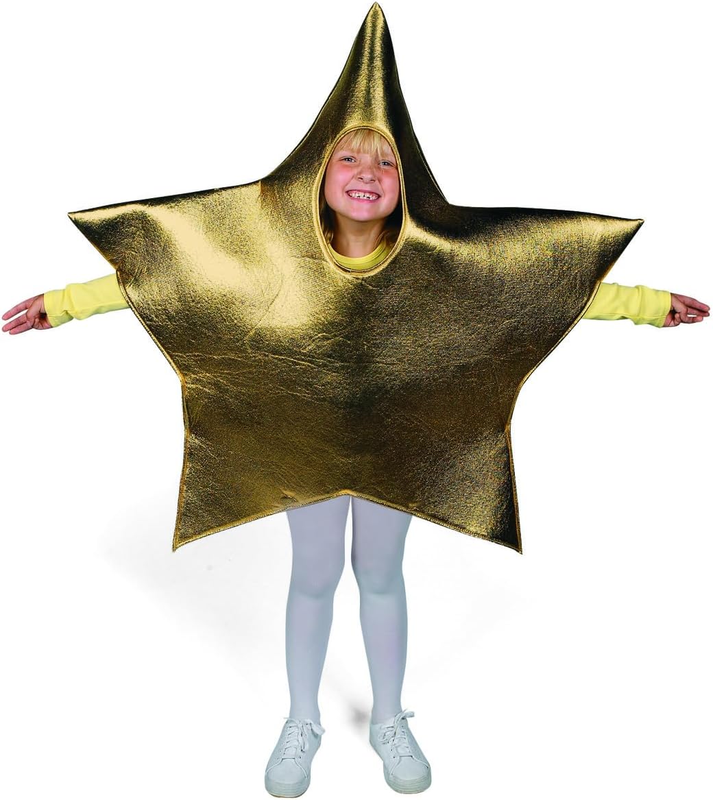 Gold Star Costume for Kids - Premium Foam Star Shaped Outfit for Christmas Nativity Plays, School Pageants & Holiday Performances | One Size Fits Most Children Up to Size 14
