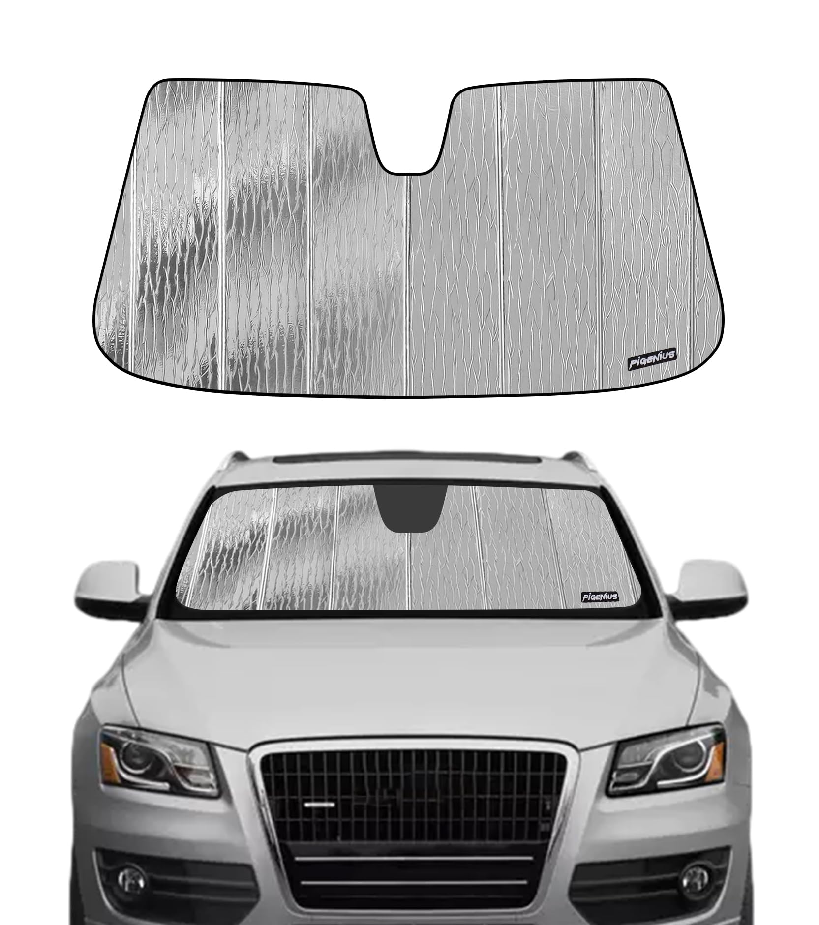 Windshield Sunshade for Audi Q5 2009-2017, SQ5 2014-2017 Front Window Shade - AstraGuardGlobal Recycled StandardGlobal Recycled StandardGlobal Recycled Standard