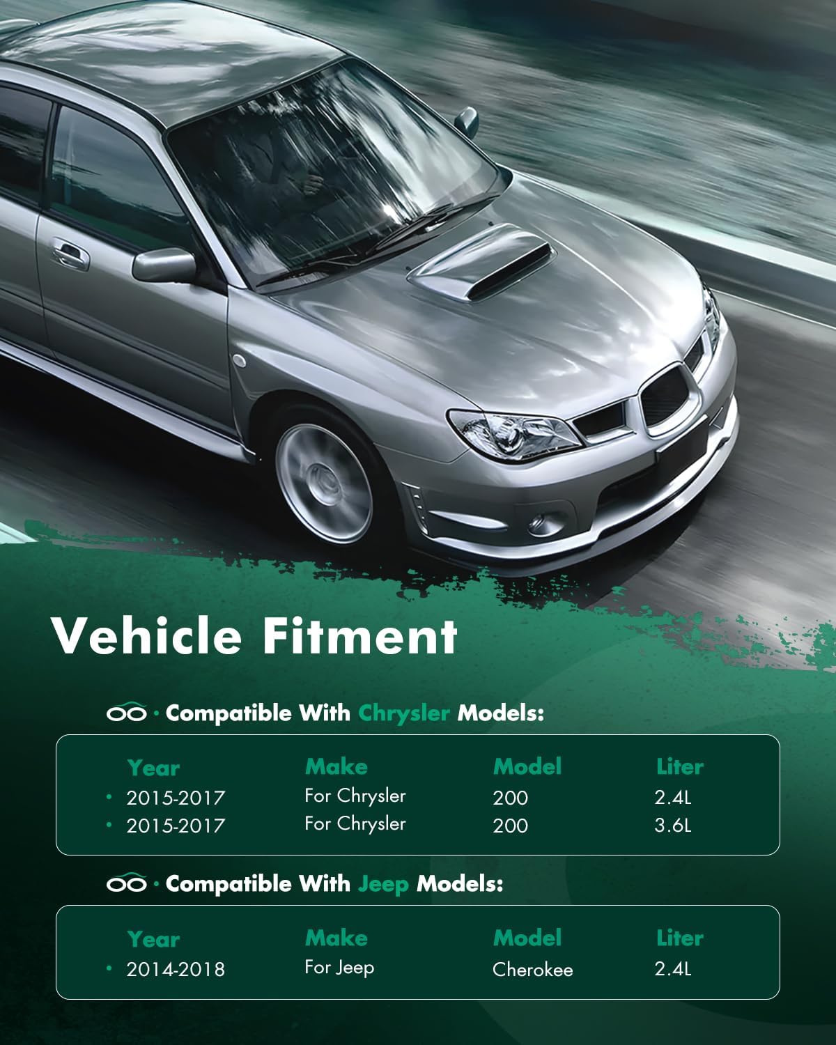 SCITOO Engine Coolant Radiator Assembly for Chrysler 200 2015 2016 2017 & for Jeep Cherokee 2014-2018 Replace 13400