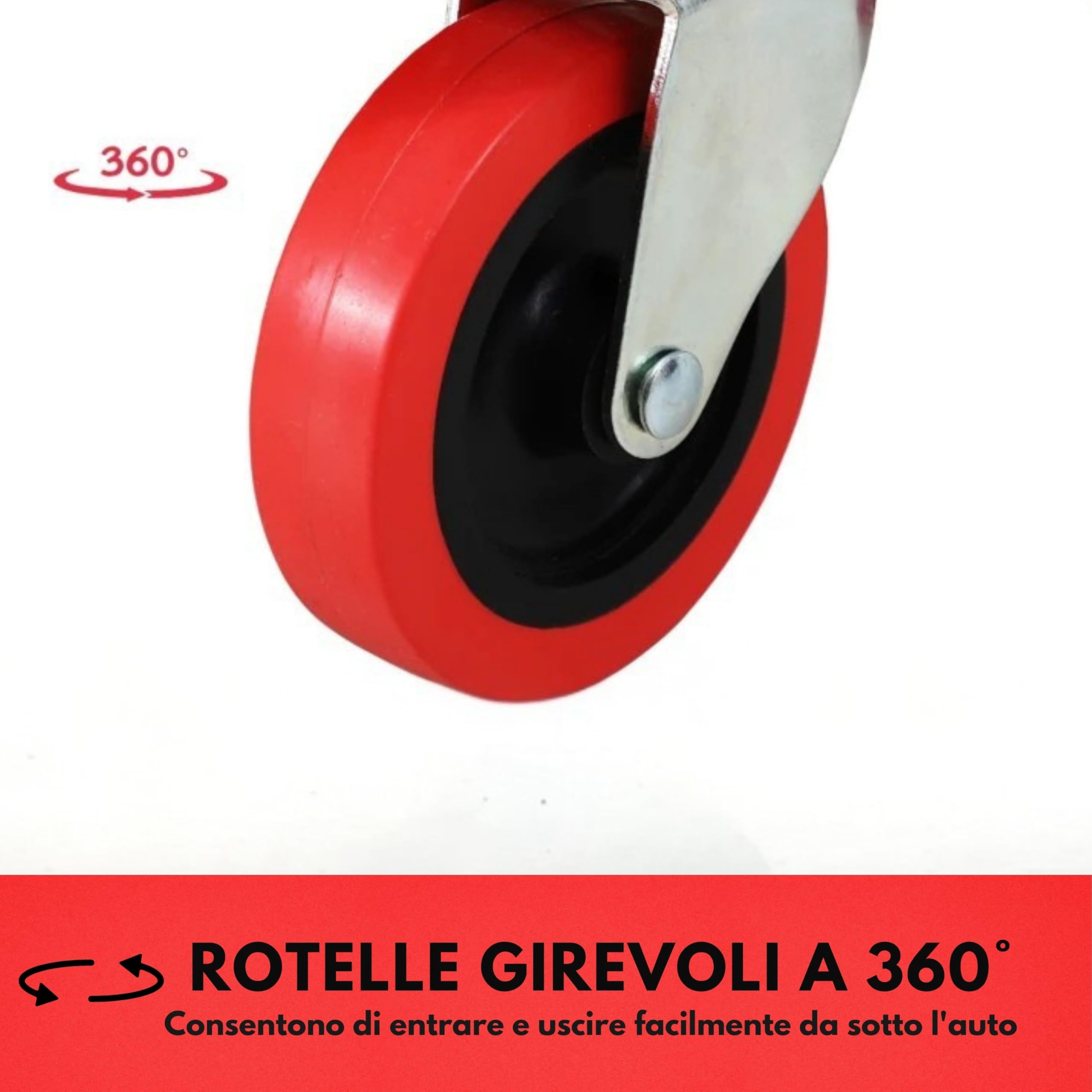 YASTA Carrello sotto Auto da Meccanico Auto Roll Sdraio Officina con Poggiatesta 90 cm Lettino Sottovettura Riparazioni con 6 Ruote