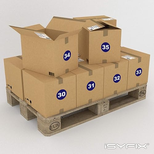 Miniatura 17 de iSYFIX Calcomanías amarillas de números consecutivos – 1 a 100, 2 pulgadas, 1 juego – Vinilo autoadhesivo de alta calidad, ideal para inventario