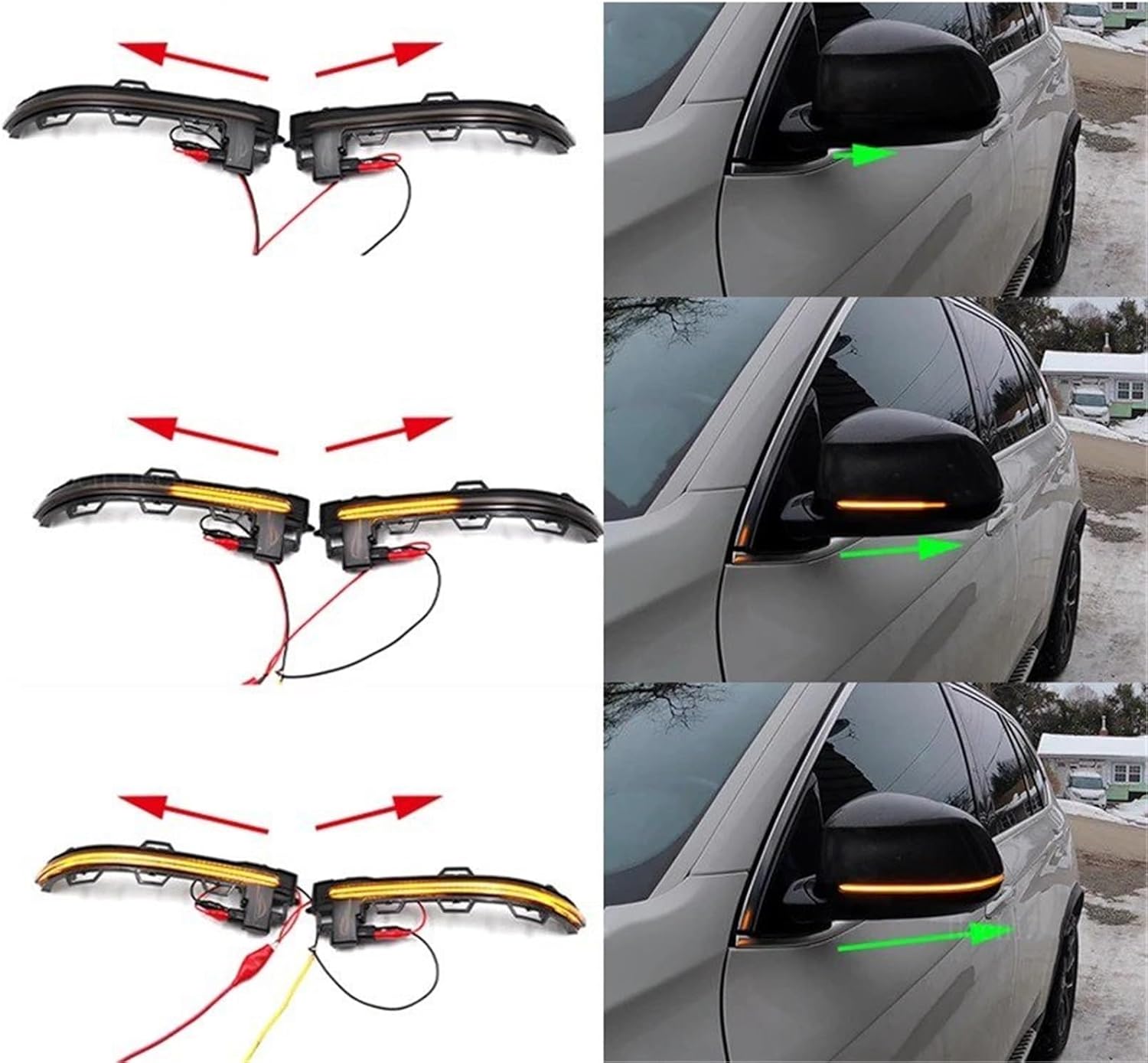 インジケーターライト ダイナミック LED ターンシグナルライトバックミラーインジケータウインカーリピーター 用 X3 F25 X4