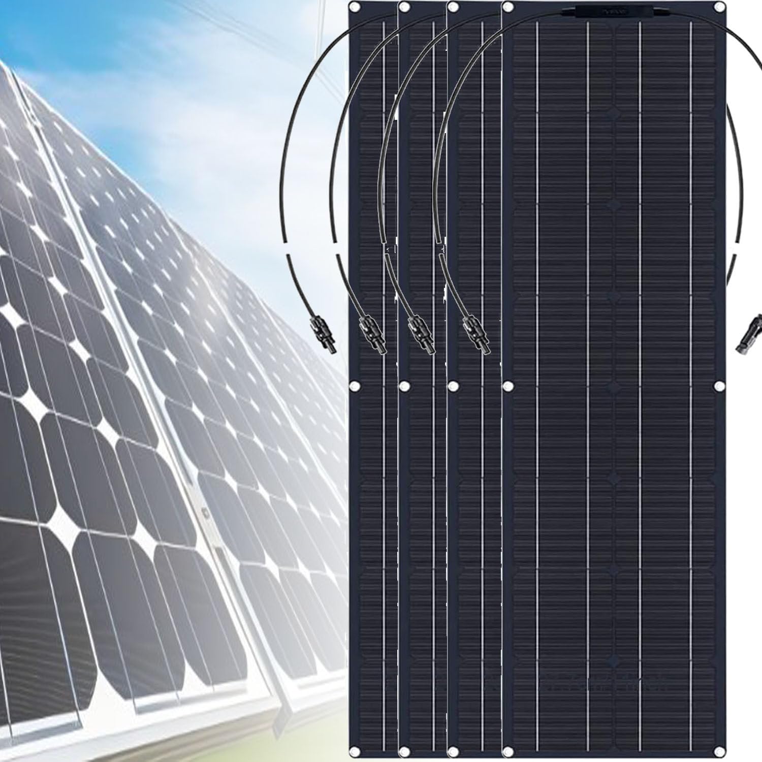 Panele Słoneczne Do Domu 200 W 400 W 800 W, Elastyczny Zestaw Monokrystalicznych Paneli Słonecznych, Elastyczny Zestaw Paneli Słonecznych, Z Regulatorem ładowania 40 A 800W