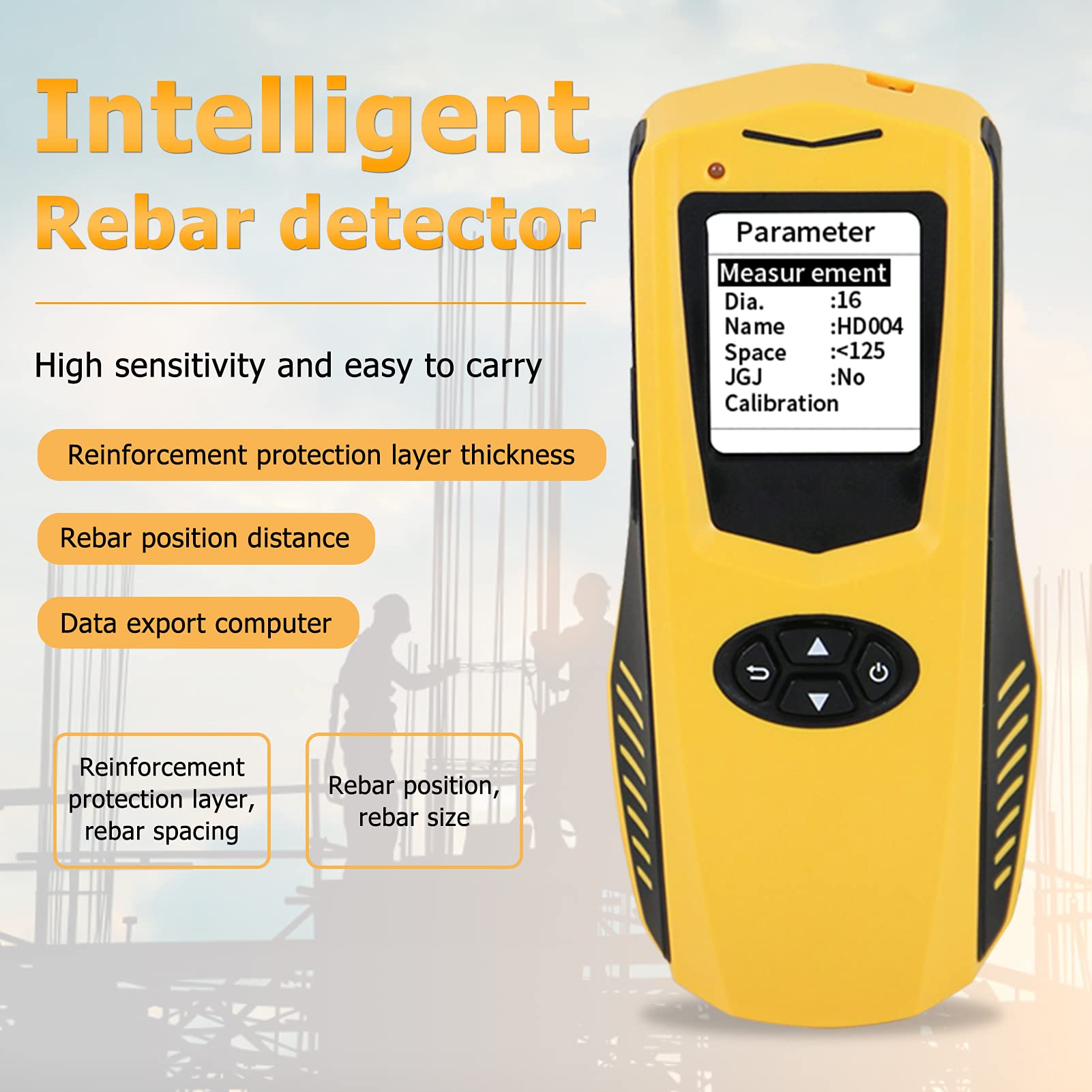 Jadeshay Wandscanner Detektor, Multifunktional Stud Finder Bolzendetektor Metalldetektor Wand Mit LCD-Anzeige und Datenspeichermodus, Betonsuchgerät Bewehrungsscanner, 1,2 m Positionierungsbereich