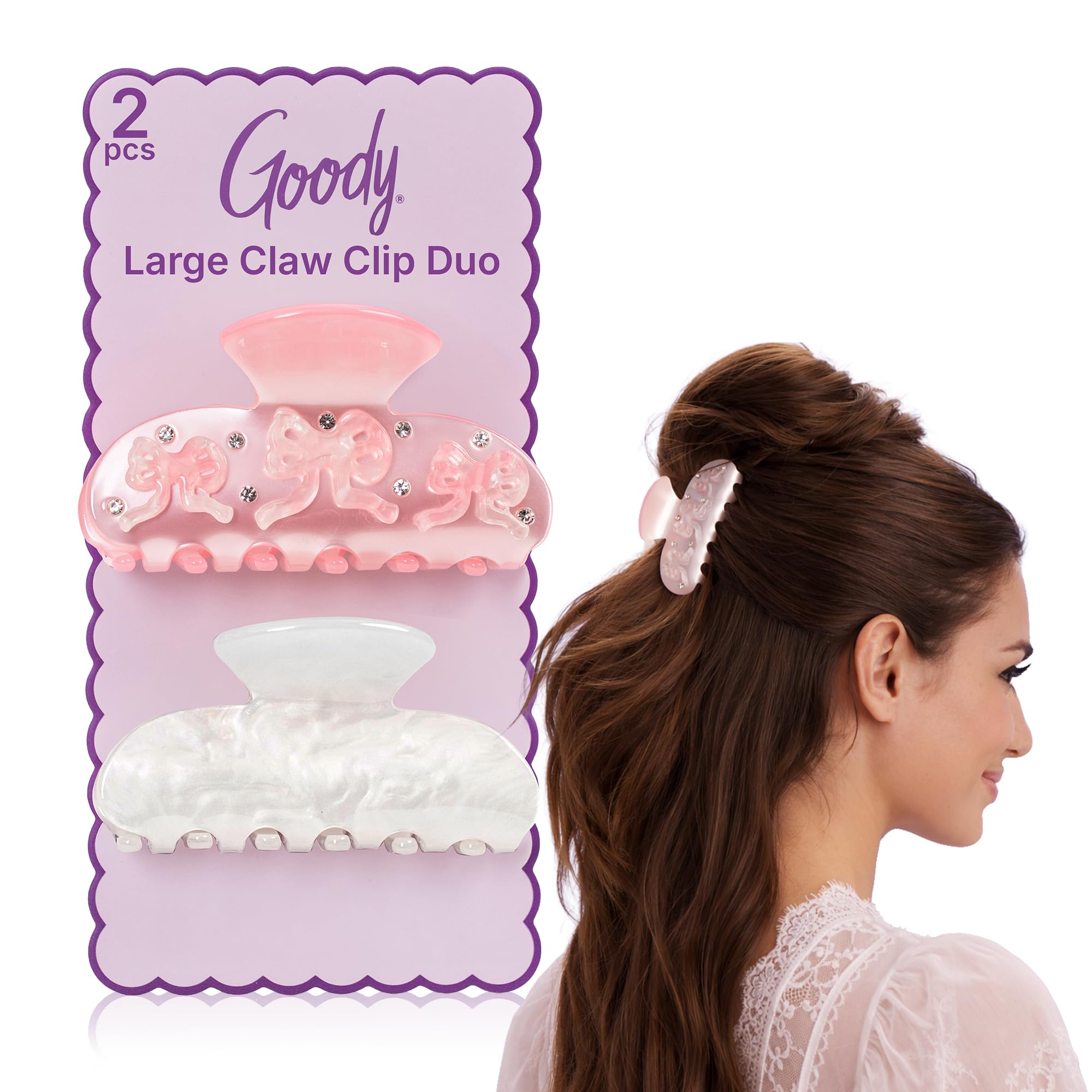 Amazon.com: Goody SlideProof Large Claw Clips, Stylish, Secure