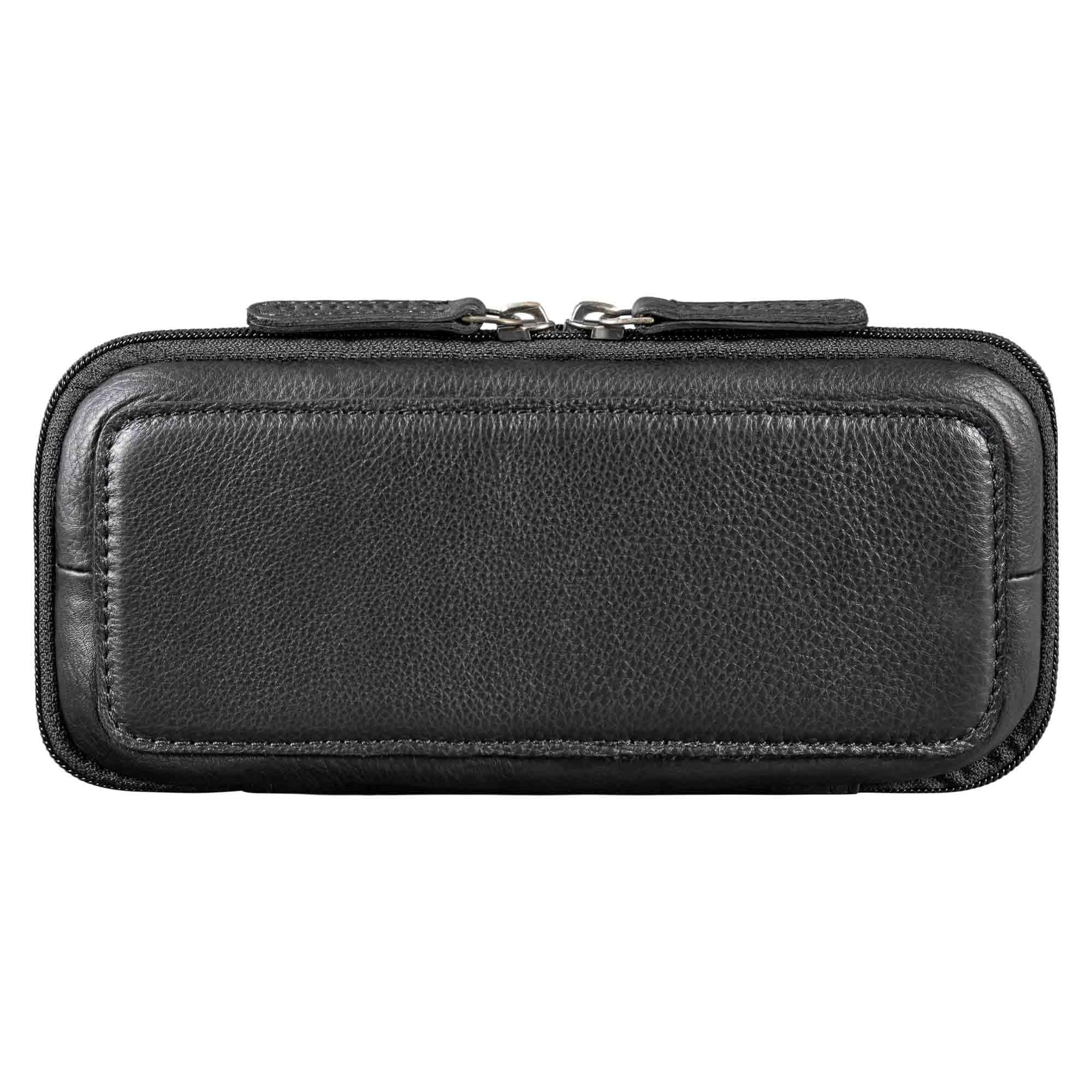 STILORD 'Scotty' Leather Case Vintage with Zip Hardcase Pencil Holder Men's Genuine Leather Slim Pencil Box Cosmetic Pouch Ladies Pen Folder Small - Image 3