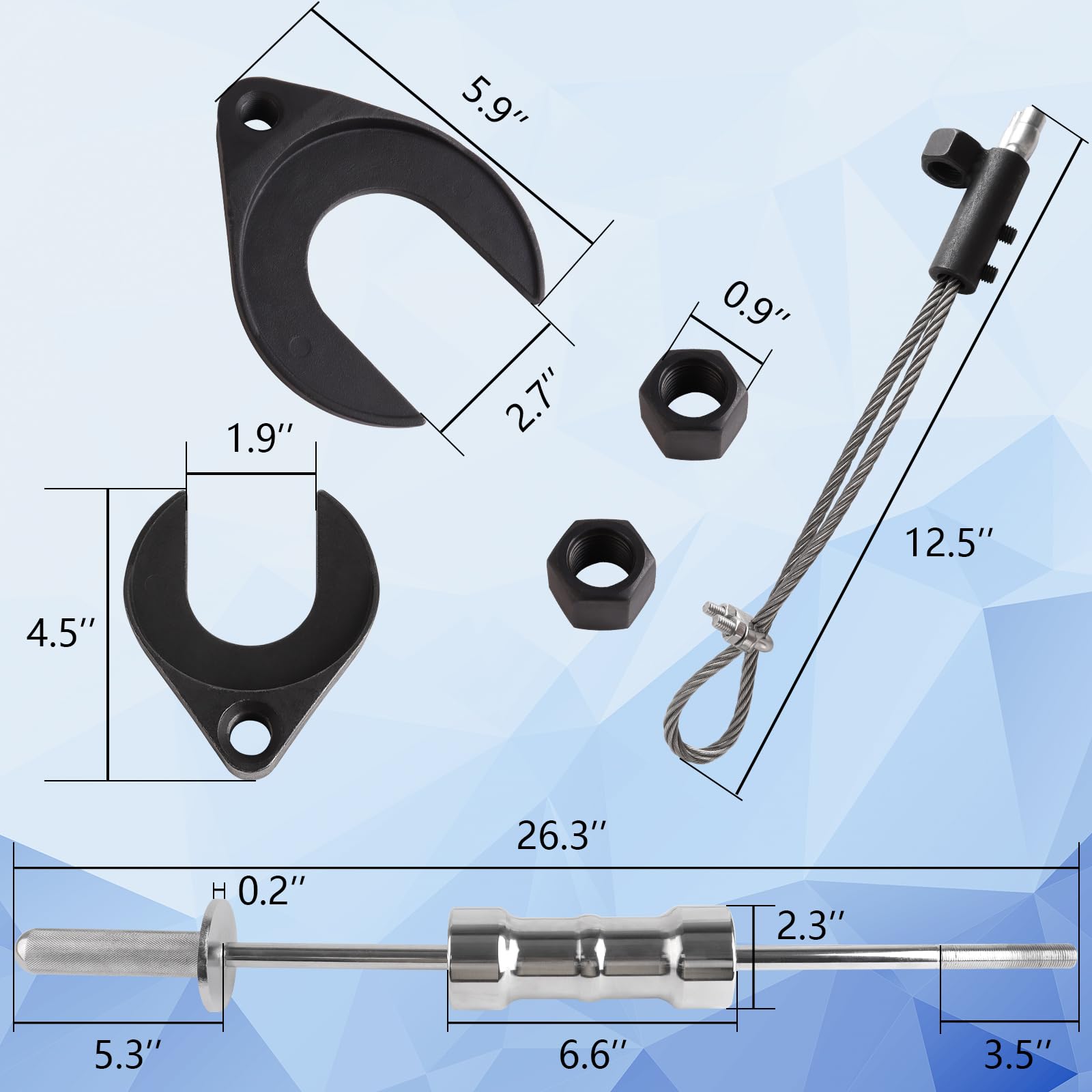 aremnry Inner CV Joint Puller Inner CV Joint Removal Tool Kit 10 Pounds