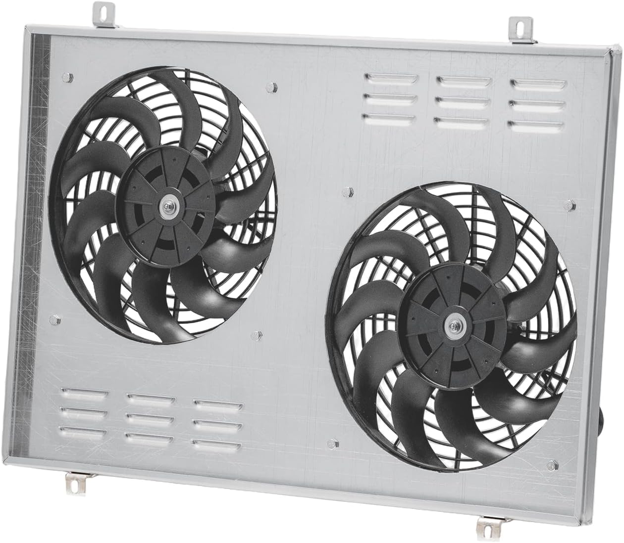 Radiator Electric Fan + Shroud + Relay Compatible with 1985-1997 Ford Bronco F150 F250 F350 4.9L 6 Cyl