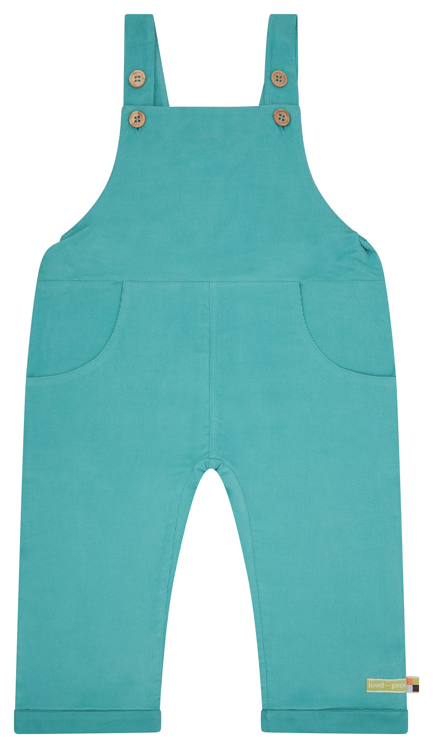 loud + proud Unisex Kinder Latz, Cord, GOTS Zertifiziert Kordhose