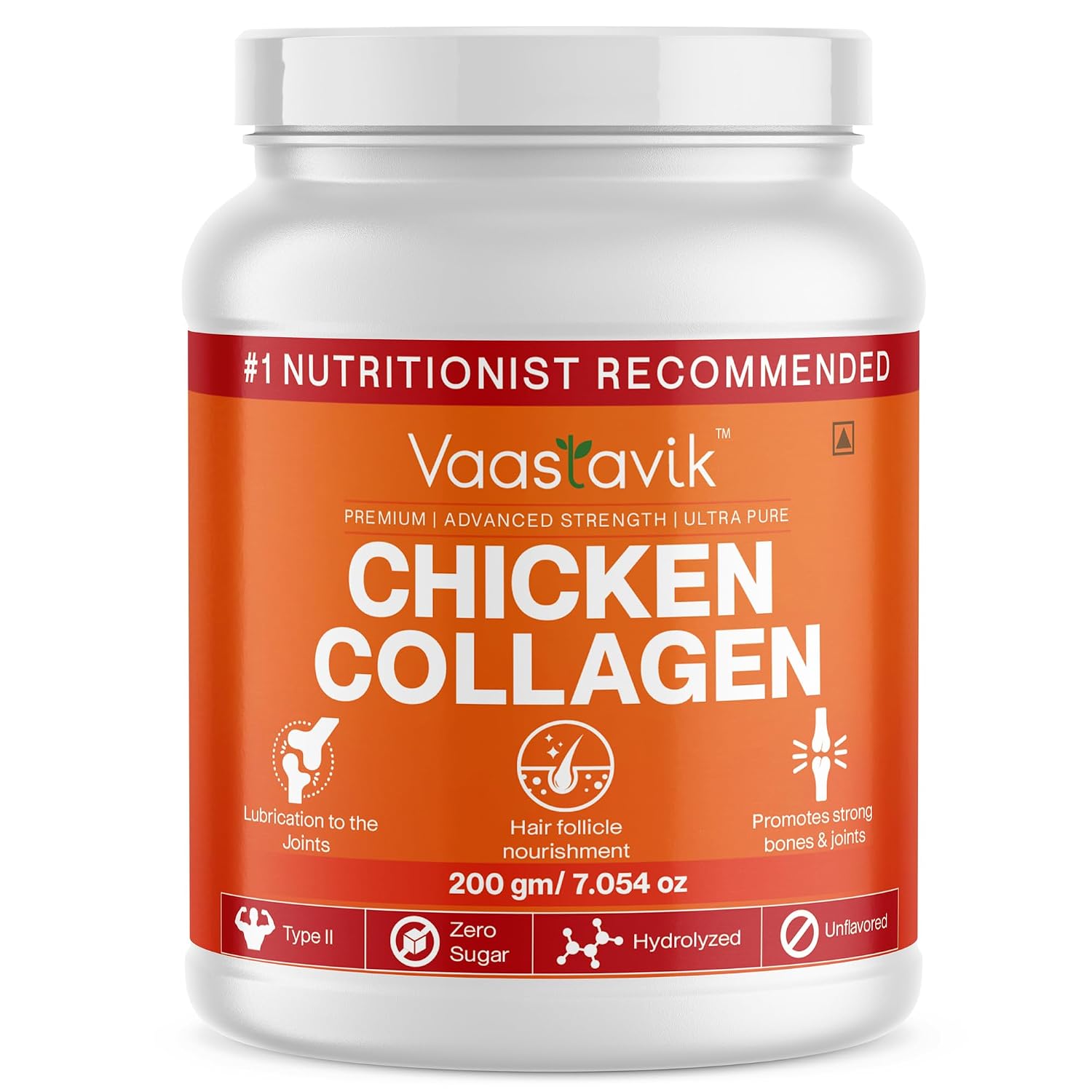 Vaastavik Hydrolyzed Collagen Powder Peptide 200 gm Type 2 Unflavored Zero Sugar (Chicken Collagen) - Review, Price and Buying Guide