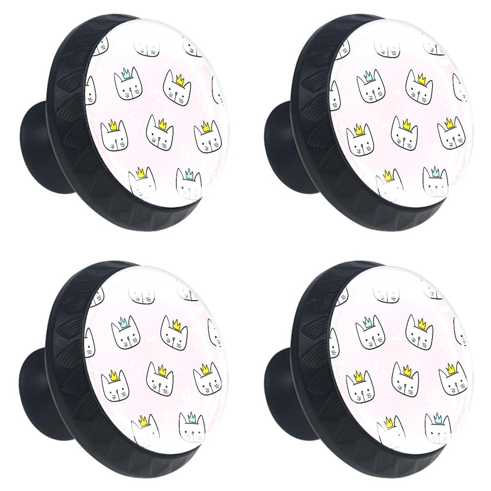Boutons de tiroir chat rose en cristal pour décorer la chambre de votre fille