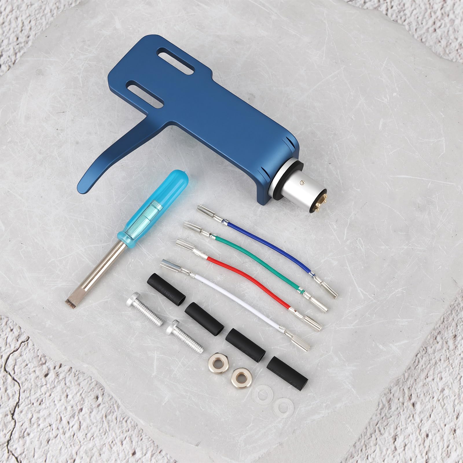 EMSea Juego de soportes para tocadiscos de 8 mm, apto para varios LP Phono, color azul