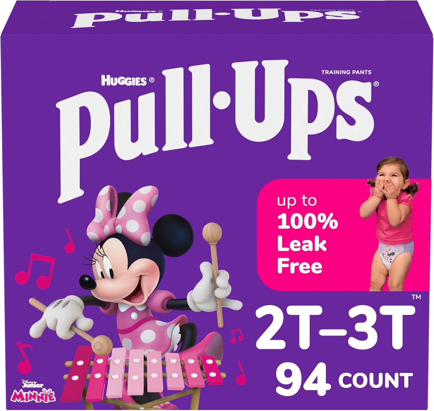 Pull-Ups Girls' Potty Training Pants, Size 2T-3T Training Underwear (16-34 lbs), 94 Count 2T-3T 94