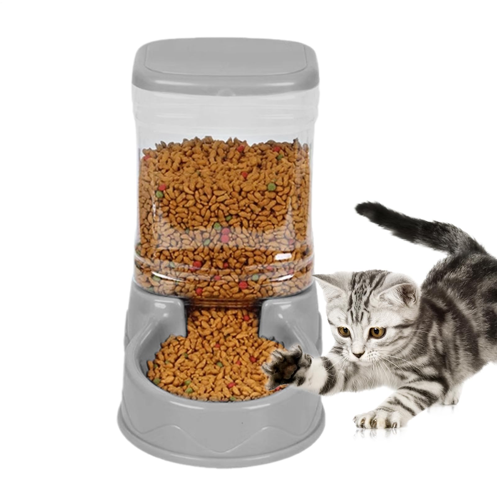 Automatic Cat Feeder - Large Capacity Automatic Pet Feeder | Water Dispenser, Powered Pet Food Feed Station For Small To Medium-Sized Cats And Dogs, No-Electric Auto Waterer Bowl