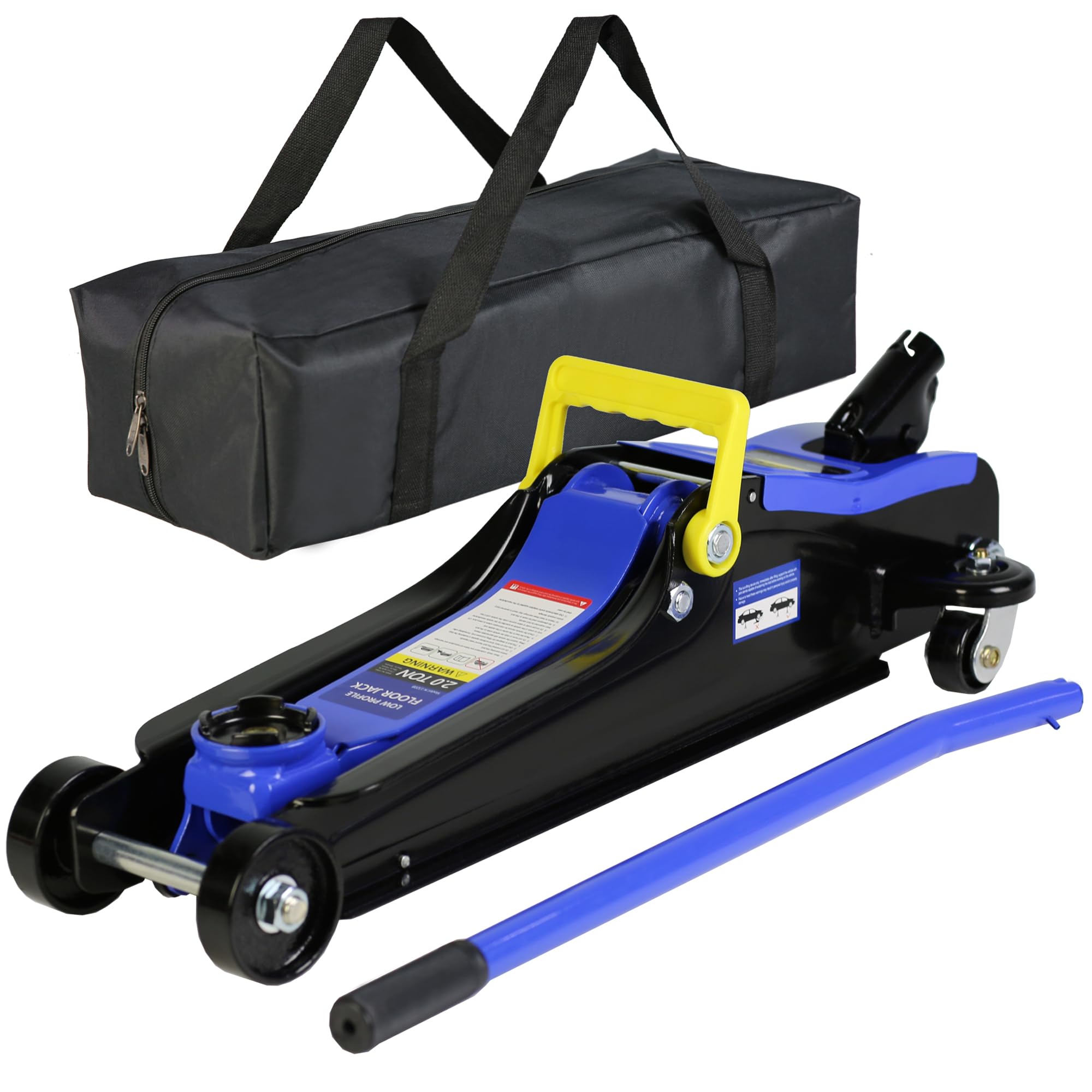 2 ton floor jack heavy duty steel racing low profile floor jack with single piston quick lift pump,floorjack lifting range 3.3"-15.2",blue