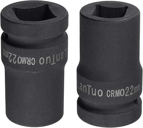 Miniatura 5 de uxcell Enchufe de impacto cuadrado de 1 pulgada por 0.866 in, CR-MO 3.150 in de longitud, tamaños métricos estándar