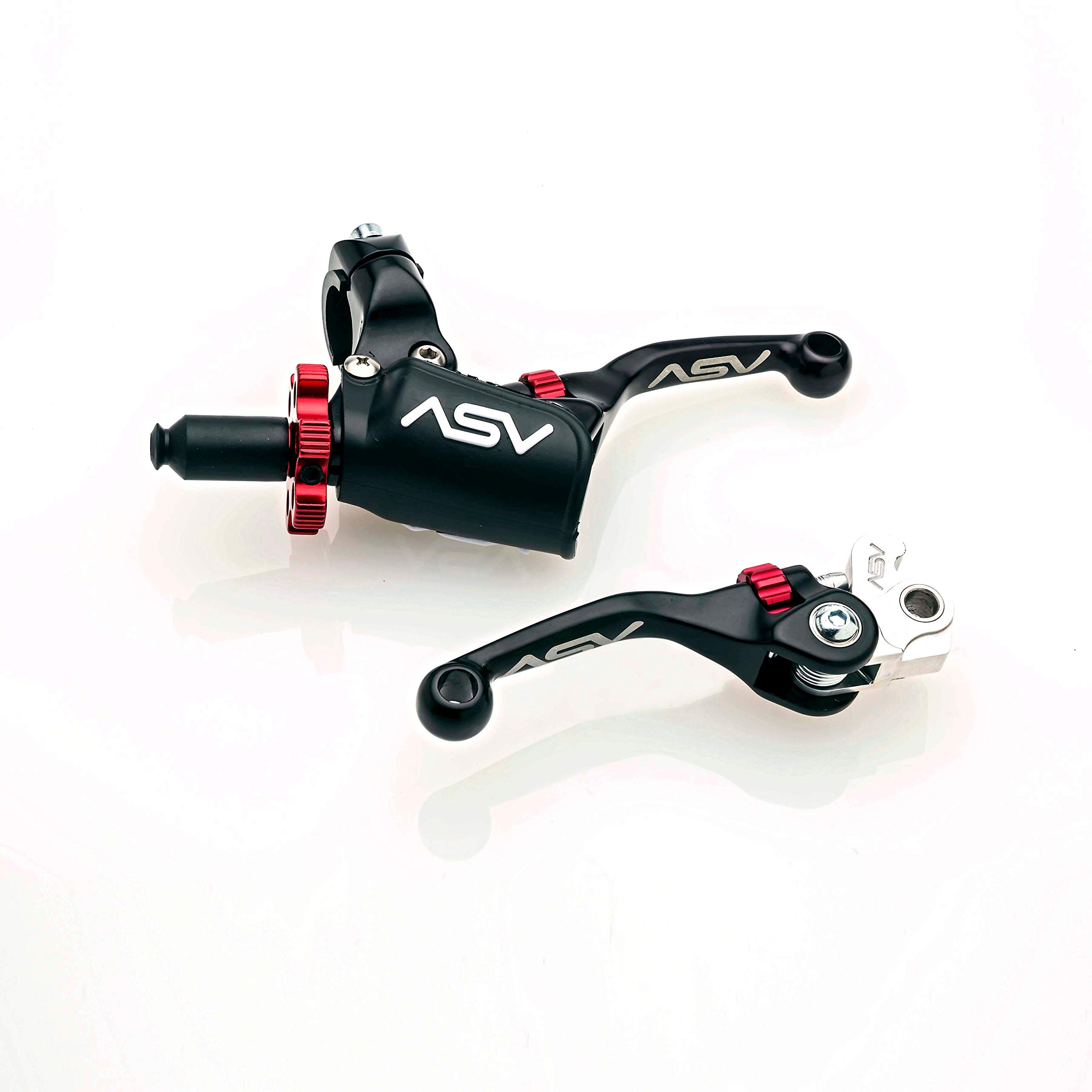 ASV Unbreakable F4 Quad ATV Clutch and Brake Lever w/PRO Perch # BC F4A306PX - Shorty Black
