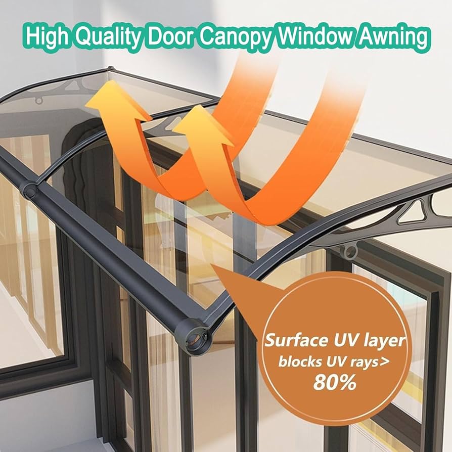 Amazon.co.jp: 透明アーチ型キャノピー 玄関 幅60cm/80cm/100cm