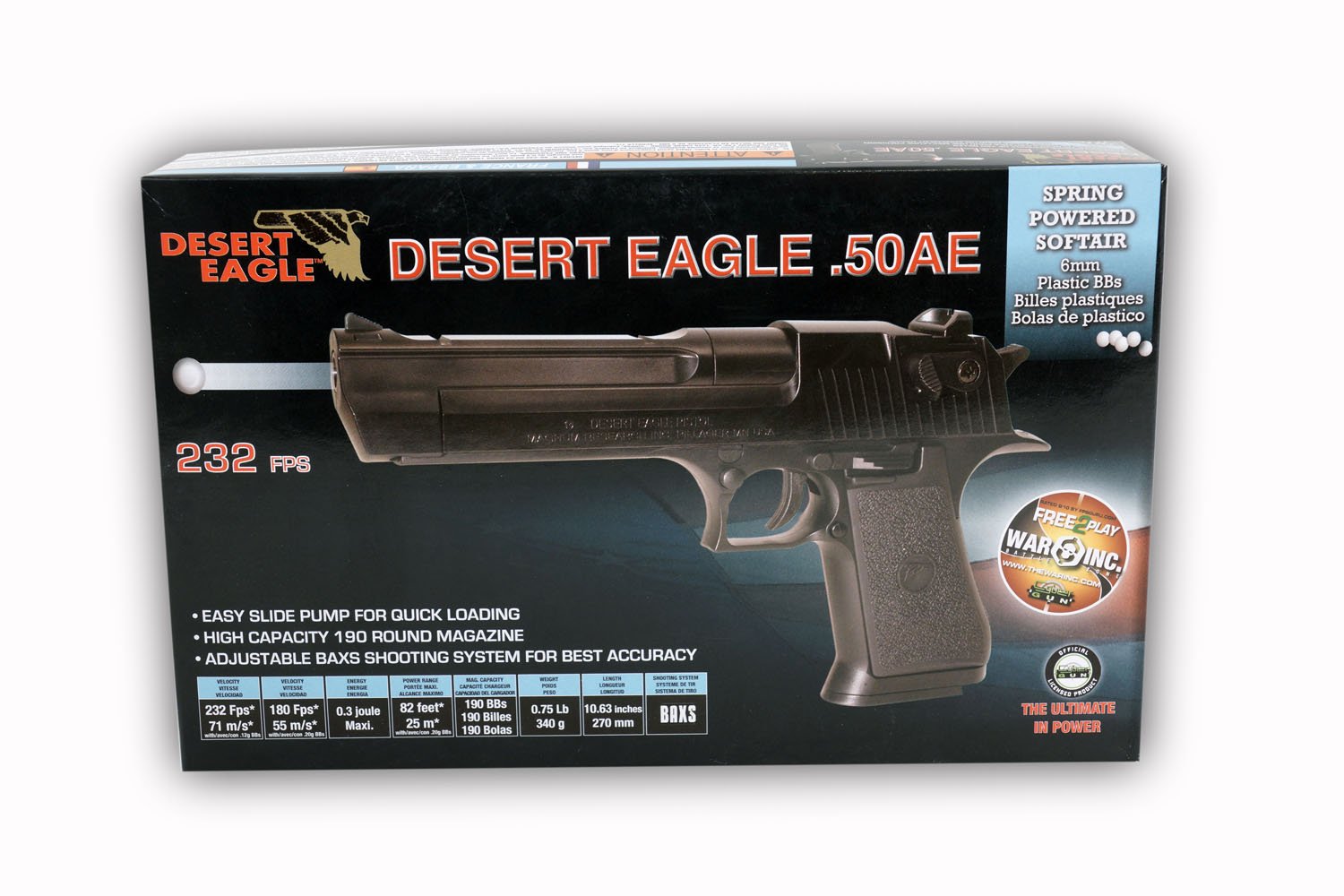 Softair Pistole 203858 Desert Eagle .50AE Kaliber 6 mm Federdruck < 0.5 Joule