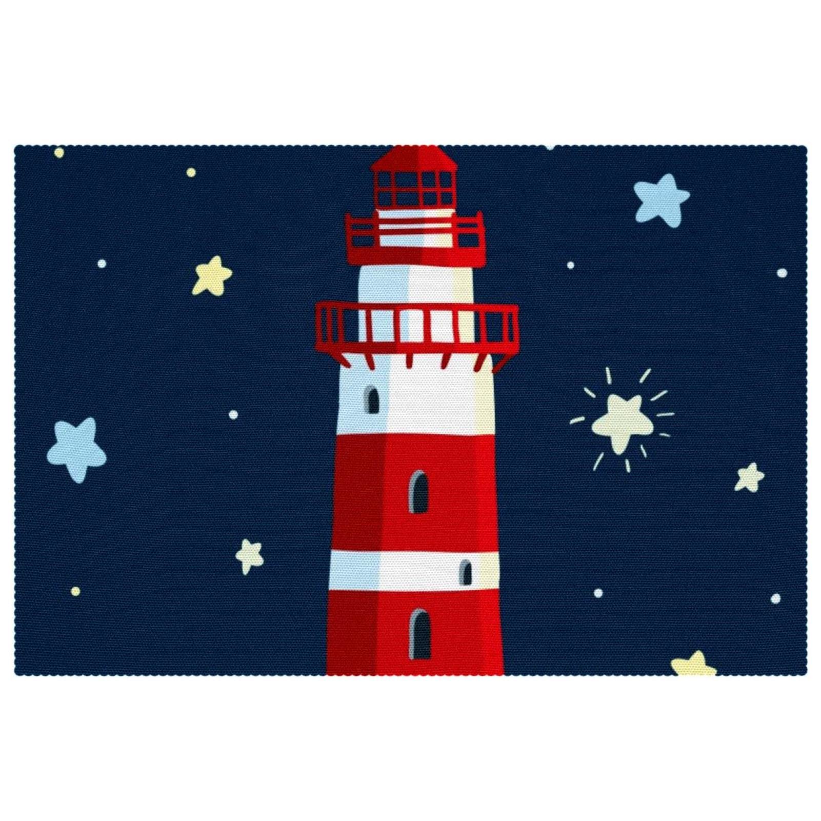 Set de table phare de nuit pour table à manger lavable lors de vos dîners