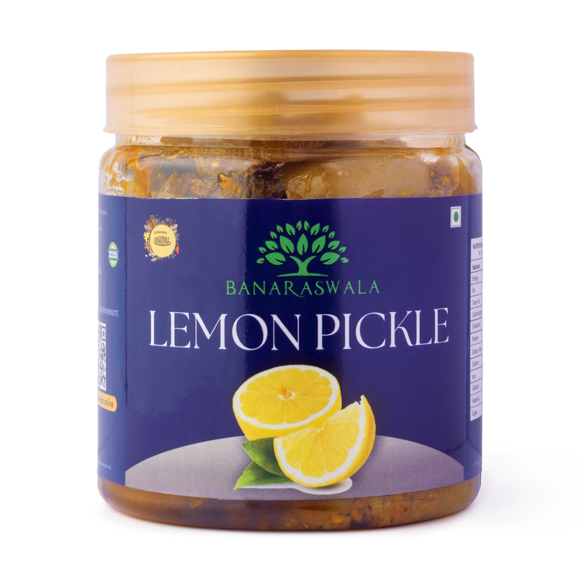 Banaraswala Lemon Pickle | Banaraswala Nimbu ka Achar | Authentic Banarasi Taste | Made with Premium Musturd Oil & Traditional Spices | Handmade and Sun-Dried | No Preservatives | 400g Jar (400g)-image-5