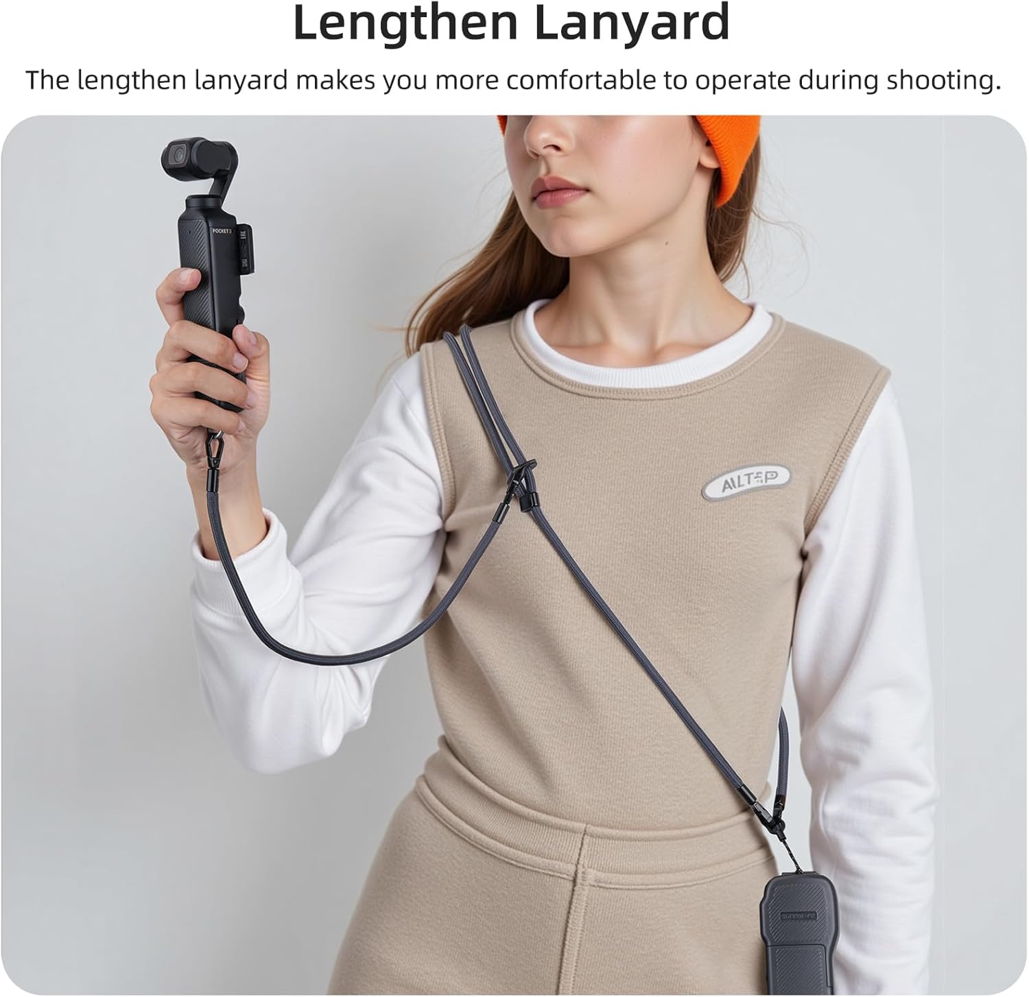 Pocket 3 Crossbody & Wrist Strap for 360 X4/5 Lanyard Shoulder Strap Upgraded Accessory Vlogging - Image 5