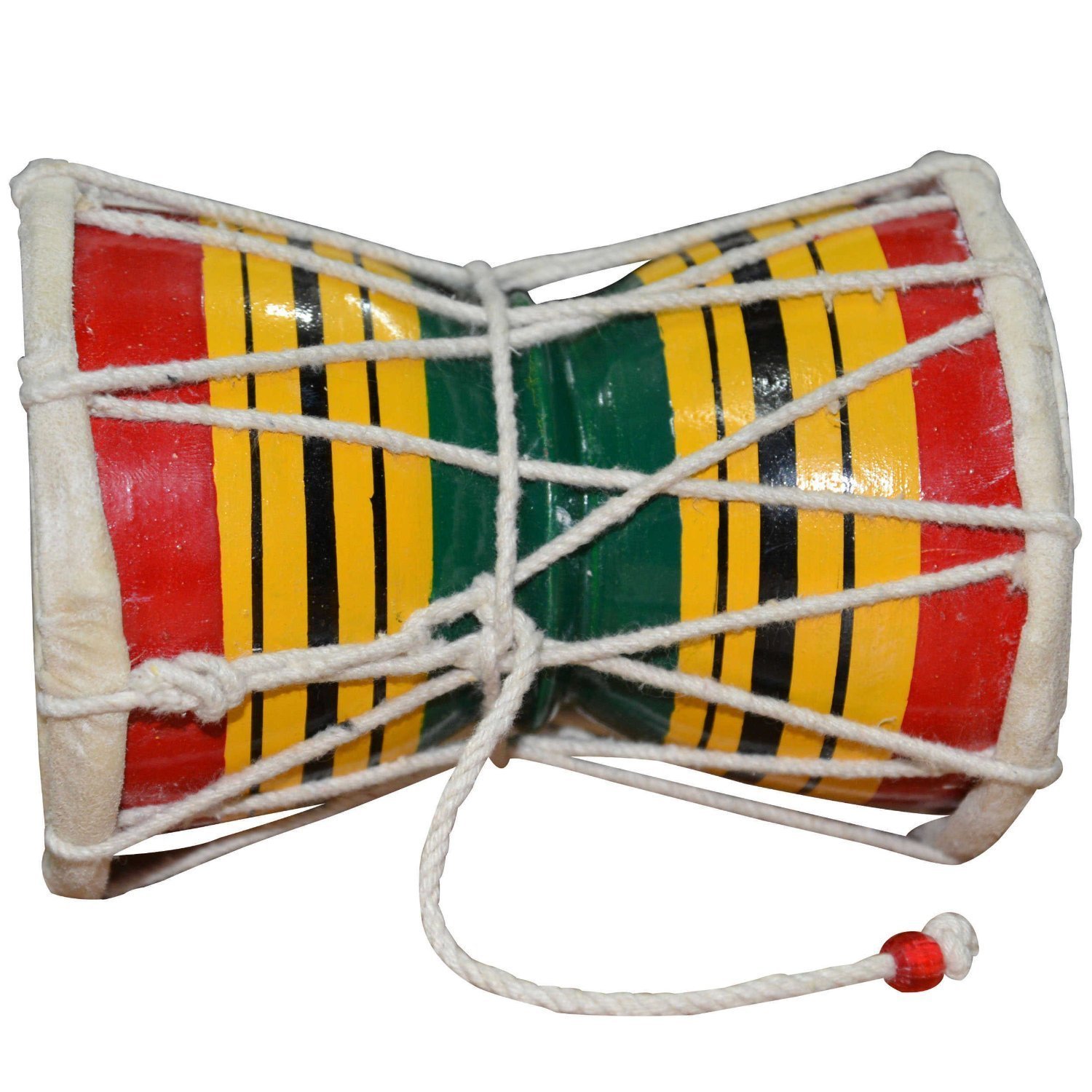 WOOD ART SHOPPEE Handmade Wooden Damroo for Kids Indian Musical Instrument Damru Toy Gift