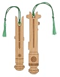 Two Pack - Star Wars Ahsoka Tano Clone Wars Lightsaber Bookmarks - Laser Engraved - Made in The USA - Wood Book Mark with Green Tassel