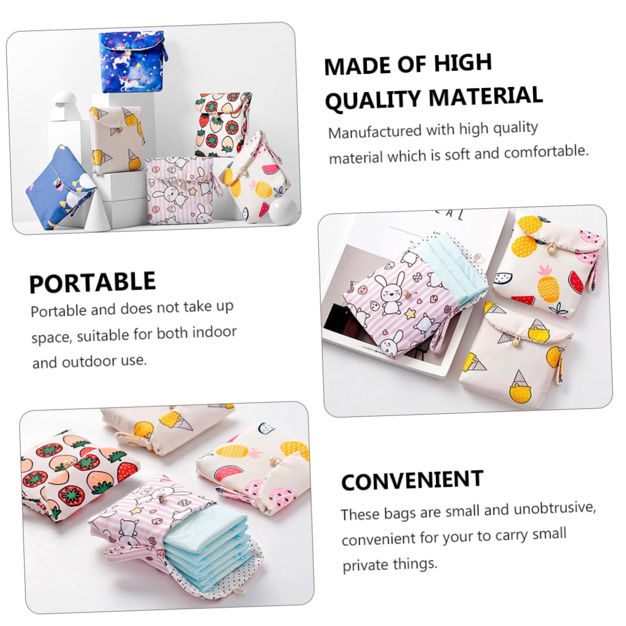 FOMIYES Assorbenti Igienici E Monete Pouches Multifunzione Design Creativo E Pratico Per Privati