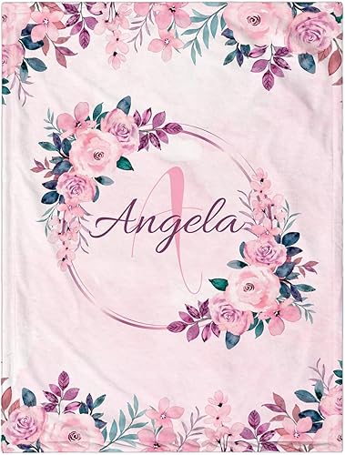 Manta de bebé personalizada para niñas, manta de bebé personalizada con nombre, suave y acogedora manta personalizada con nombre para niños, manta
