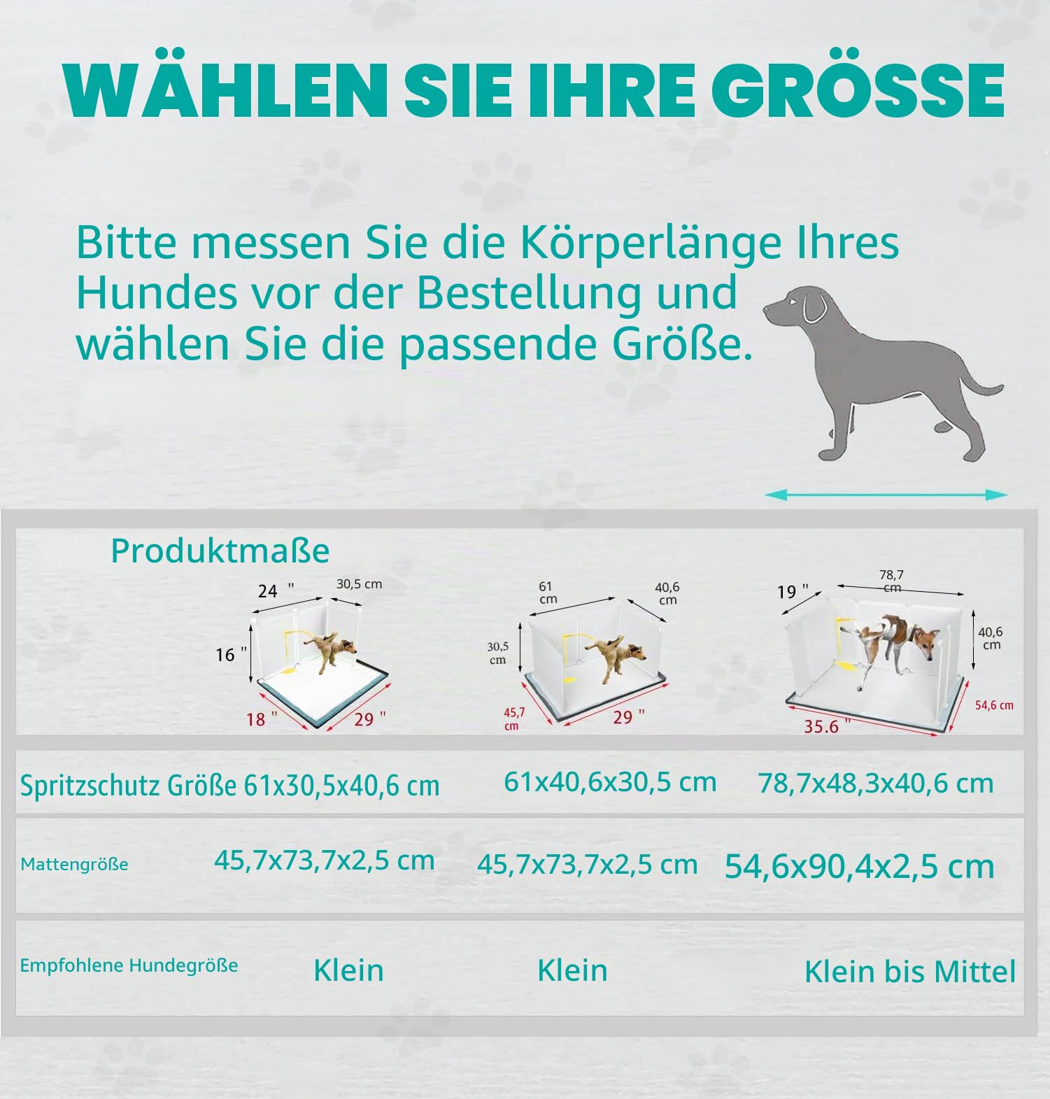 Purrfect Pfotentoilette mit hohen Wänden, Indoor-Hundetöpfchen für kleine und mittelgroße Hunde, kein Verschütten von Urinierpad-Halter